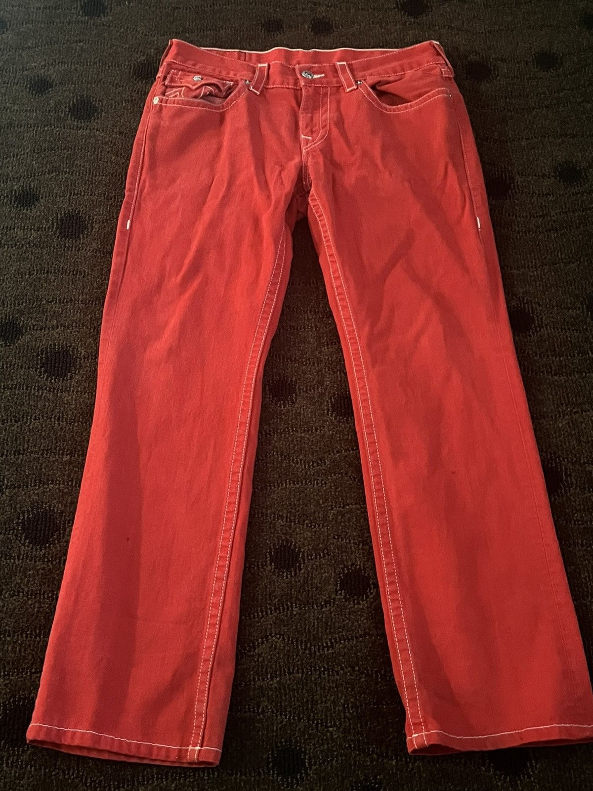 True Religion TRUE RELIGION RED JEANS SIZE 34 Size US 34 / EU 50 - 1 Thumbnail