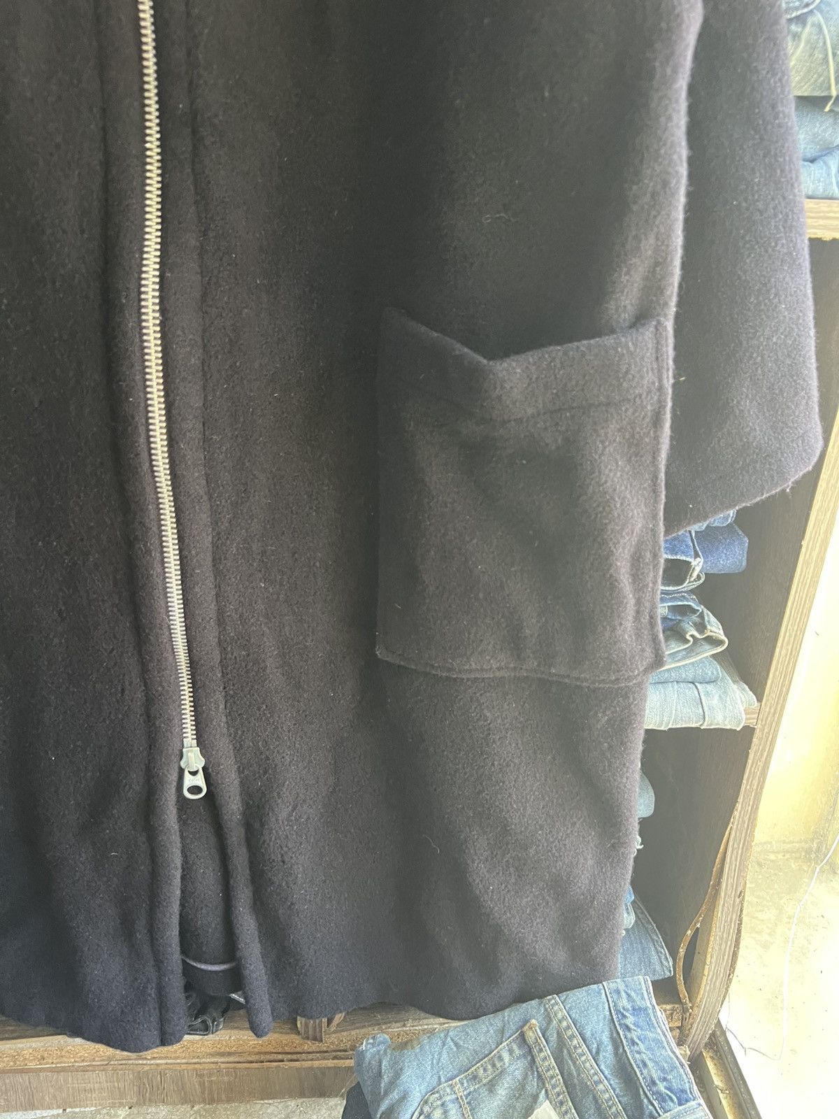 Yohji Yamamoto 🔥Vintage Y’s Yohji Yamamoto Wool Long Zipper Jacket Size US XXL / EU 58 / 5 - 9 Thumbnail