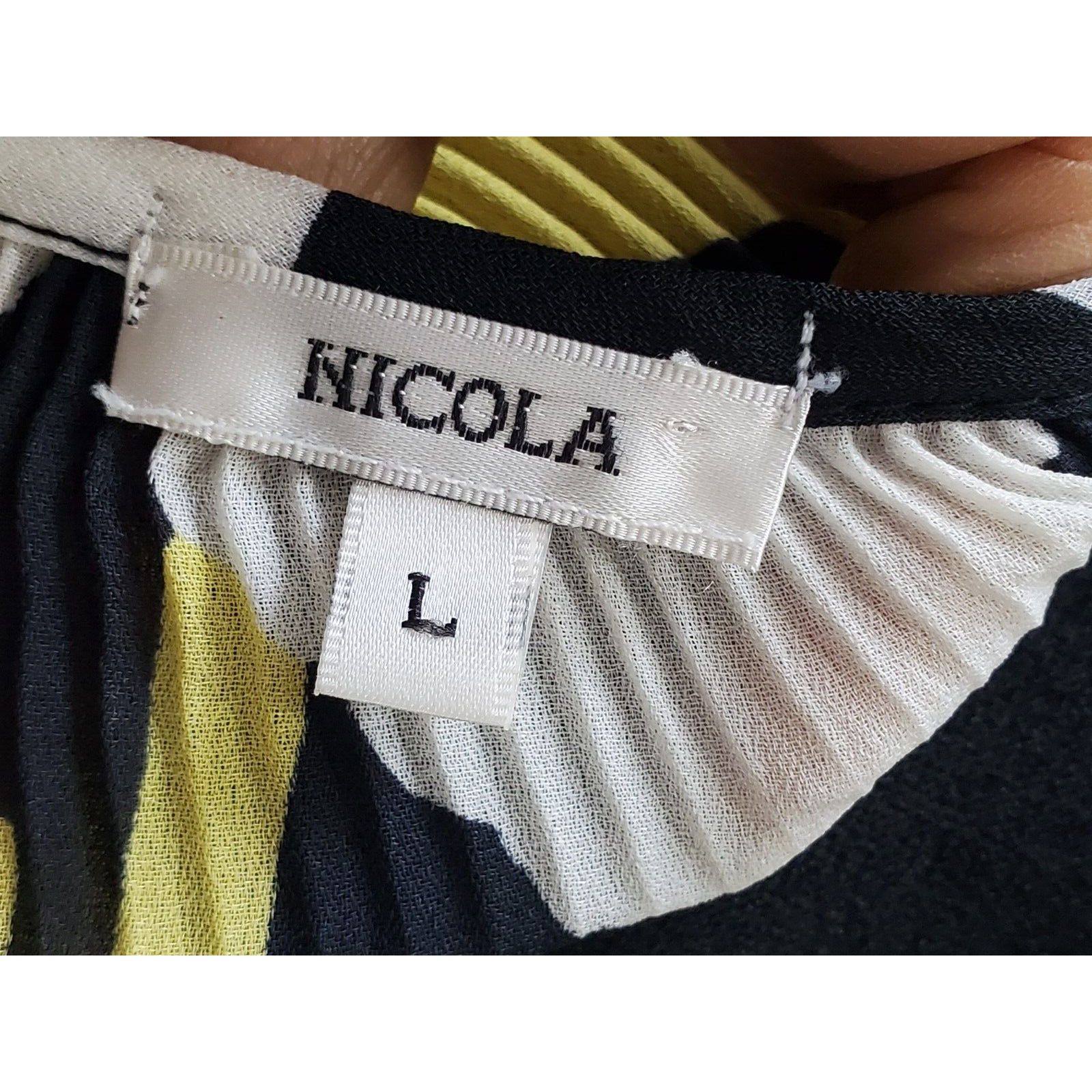 Other Nicola 100% Polyester Round Neck Short Sleeve Top Blouse L Size L / US 10 / IT 46 - 10 Thumbnail