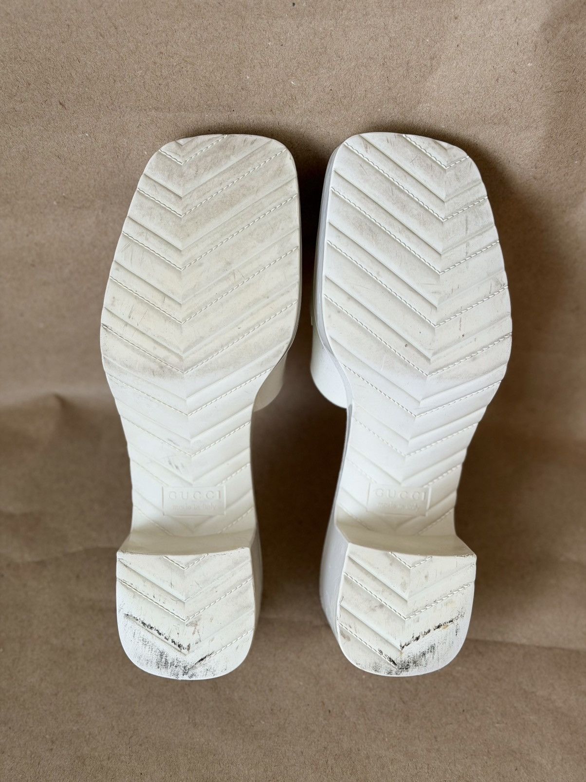 Gucci Gucci – Cream mule sandals with logo Size US 6 / IT 36 - 13 Thumbnail