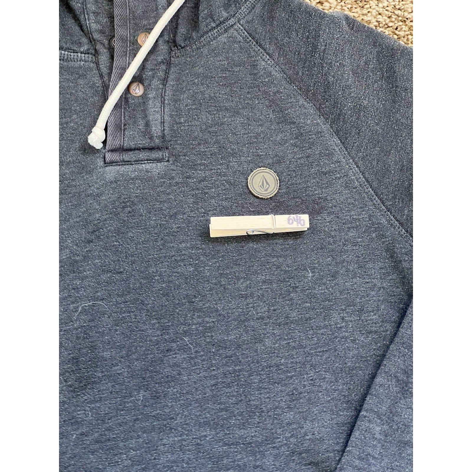 Volcom Vintage Volcom Stone Dark Heather Gray Hoodie MD Size US M / EU 48-50 / 2 - 2 Thumbnail