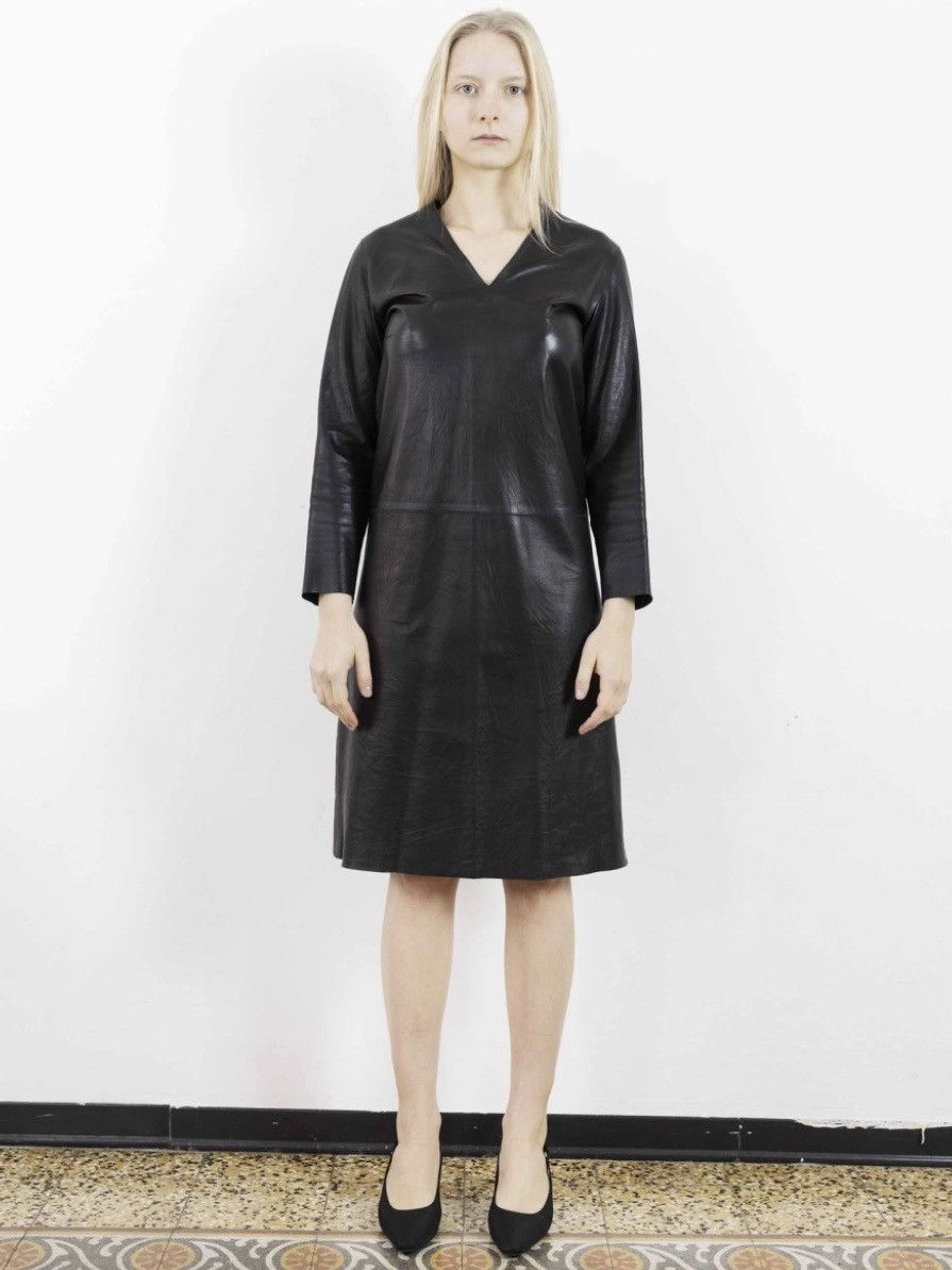 Gucci × Tom Ford Gucci by Tom Ford long-sleeved leather dress. Size S / US 4 / IT 40 - 2 Thumbnail