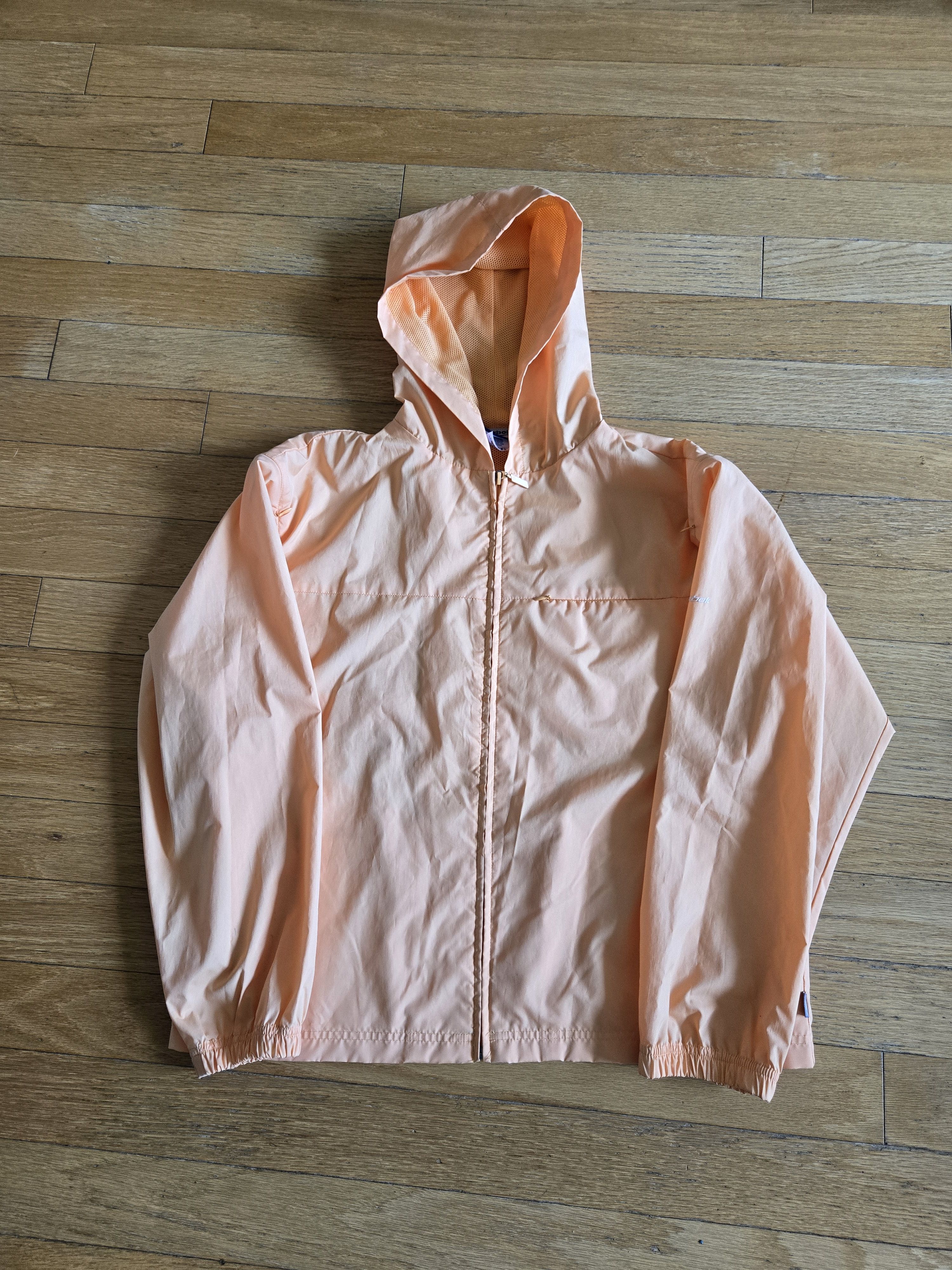Reebok Vintage Reebok Jacket Womens Orange Full Zip Windbreaker Size L / US 10 / IT 46 - 1 Thumbnail