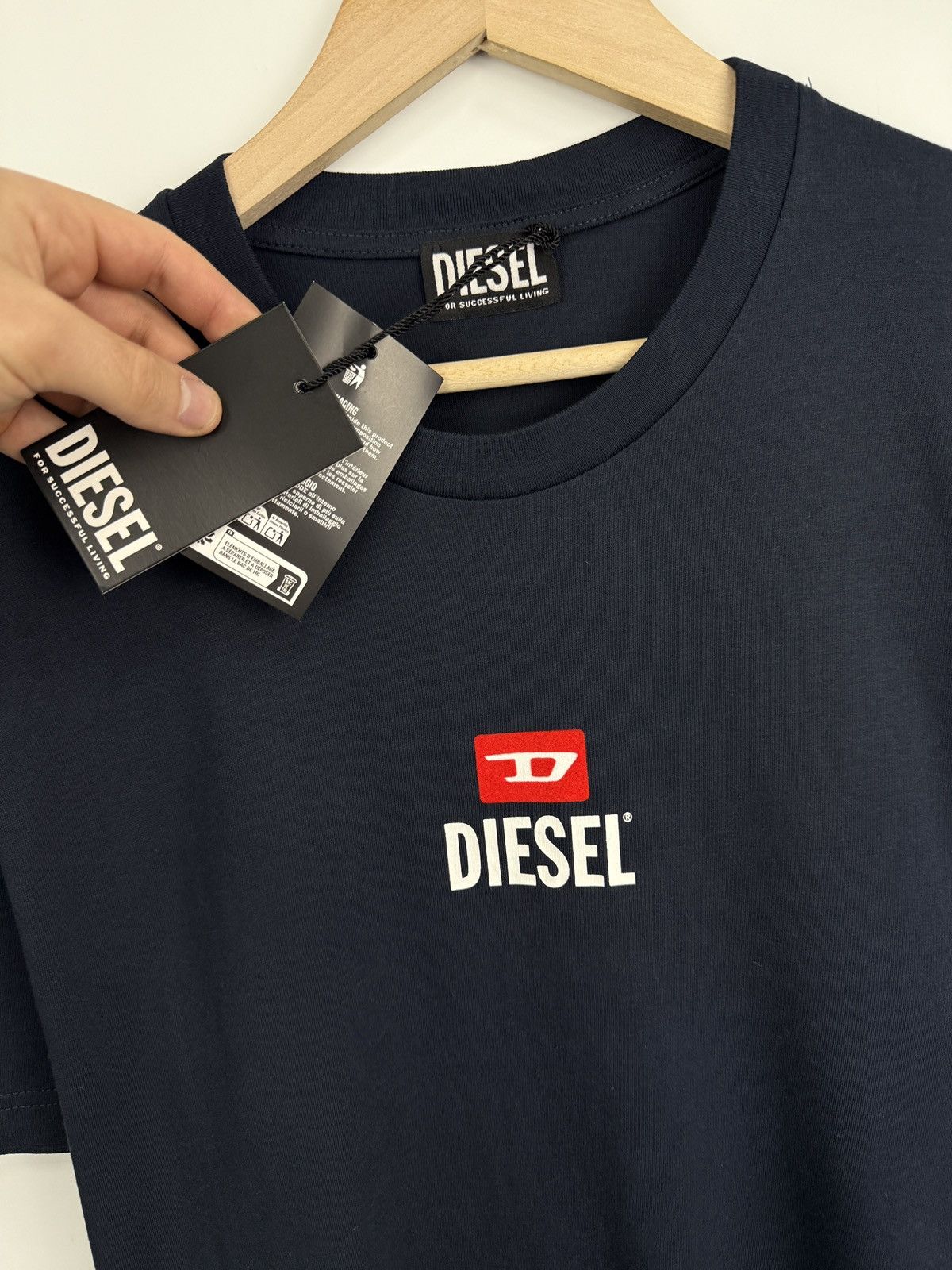 Diesel 🇺🇸❗️NEW Diesel Velour Logo For Successful Living Classic Tee Size US XL / EU 56 / 4 - 4 Thumbnail