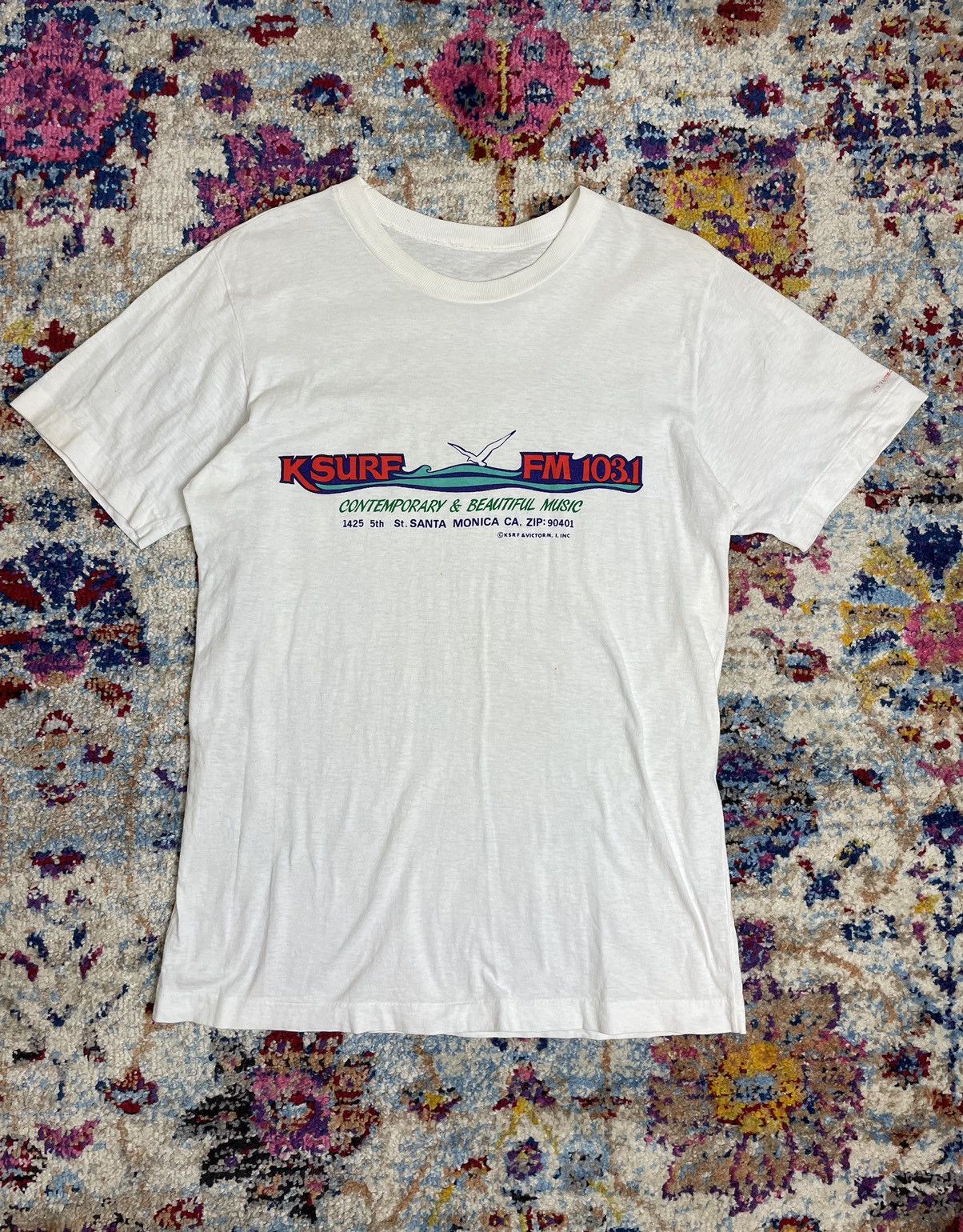 Band Tees × Vintage Vintage K-Surf Los Angeles Oldies Radio Single Stitch tshirt Size XS / US 0-2 / IT 36-38 - 1 Thumbnail