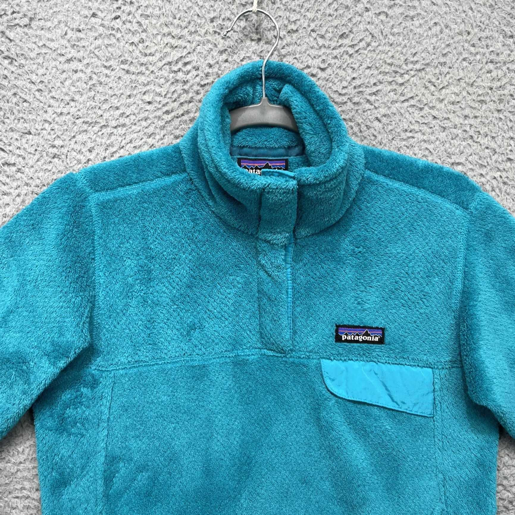 Patagonia VINTAGE Patagonia Re-Tool Snap-T Pullover Jacket Womens Small Teal Polartec Fleece 25442 Size S / US 4 / IT 40 - 2 Thumbnail