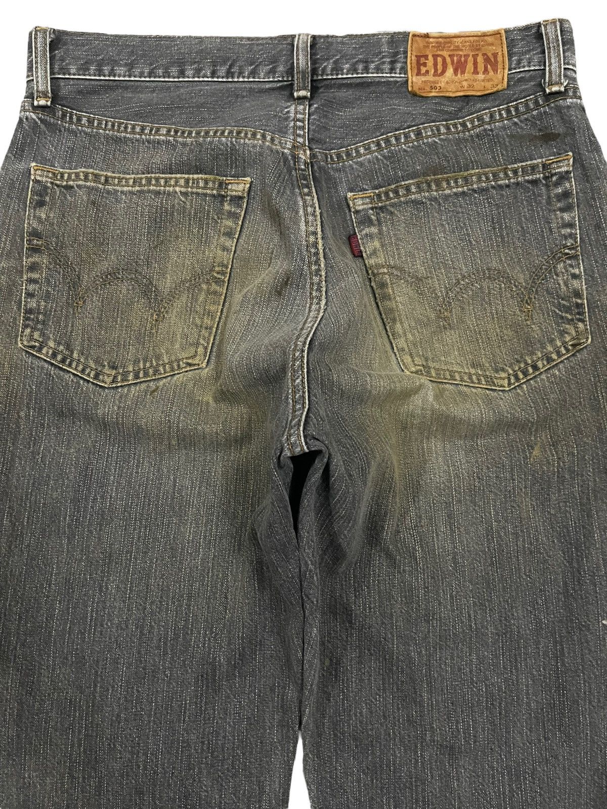 Edwin Vintage Edwin 503 Blue Wash Style Distress Jeans Size US 32 / EU 48 - 4 Thumbnail