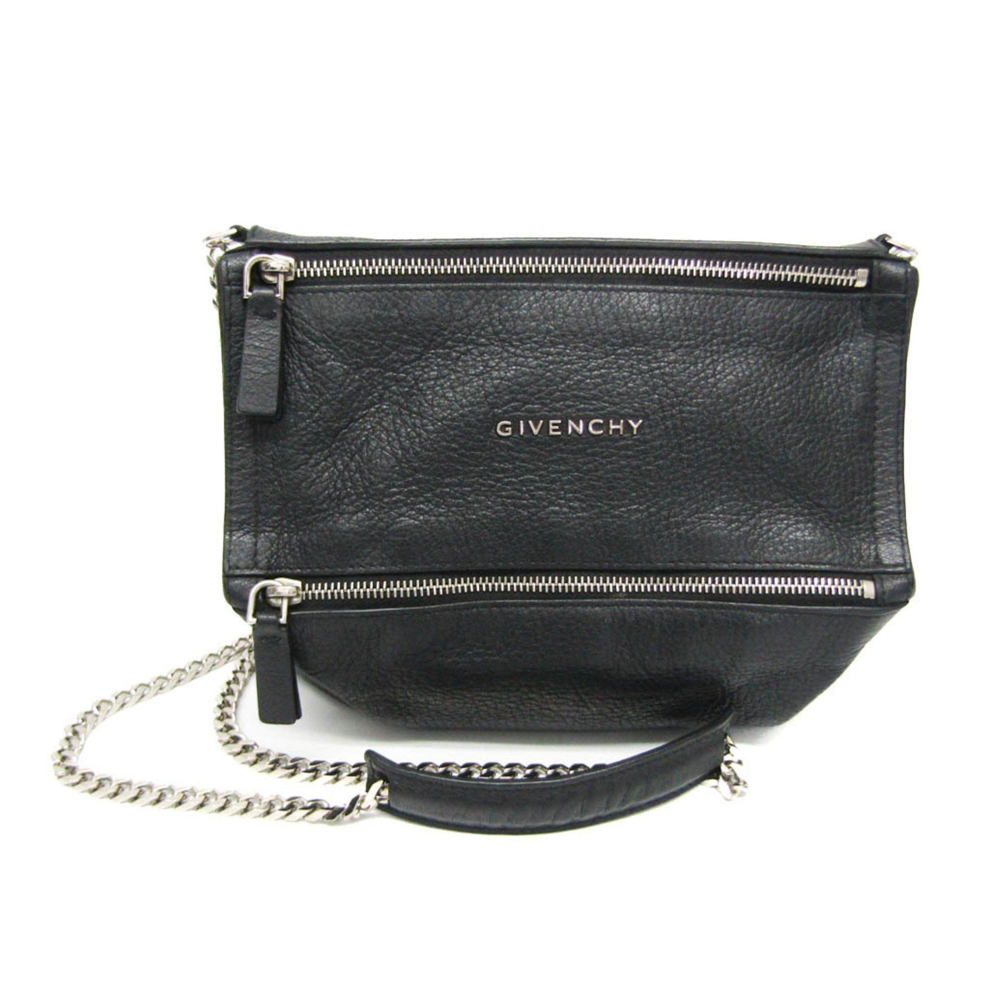 Givenchy Pandora Mini Chain Women's Leather Shoulder Bag Black