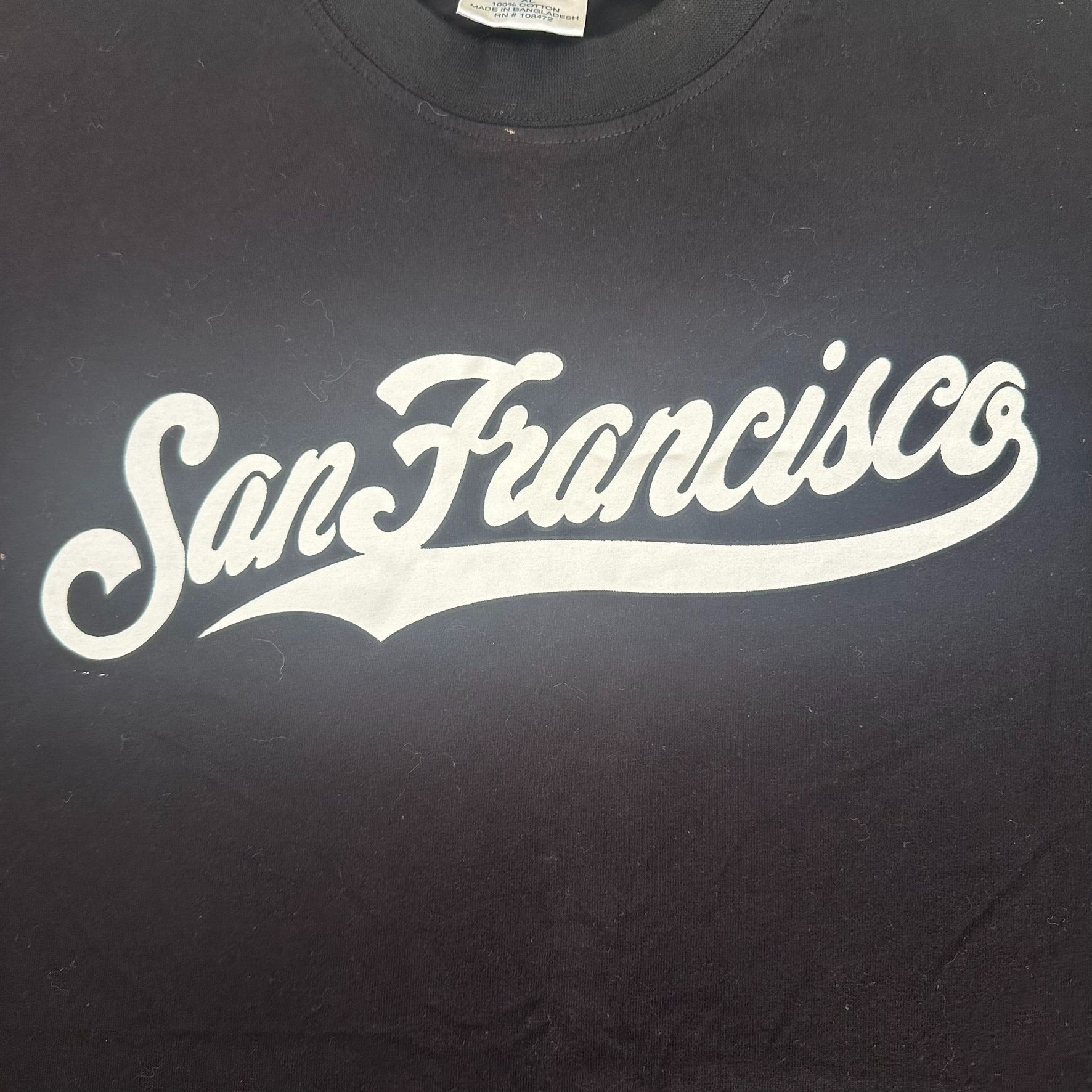 Vintage Vintage Y2K San Francisco Script T-Shirt Black California Tr Size US XL / EU 56 / 4 - 2 Thumbnail