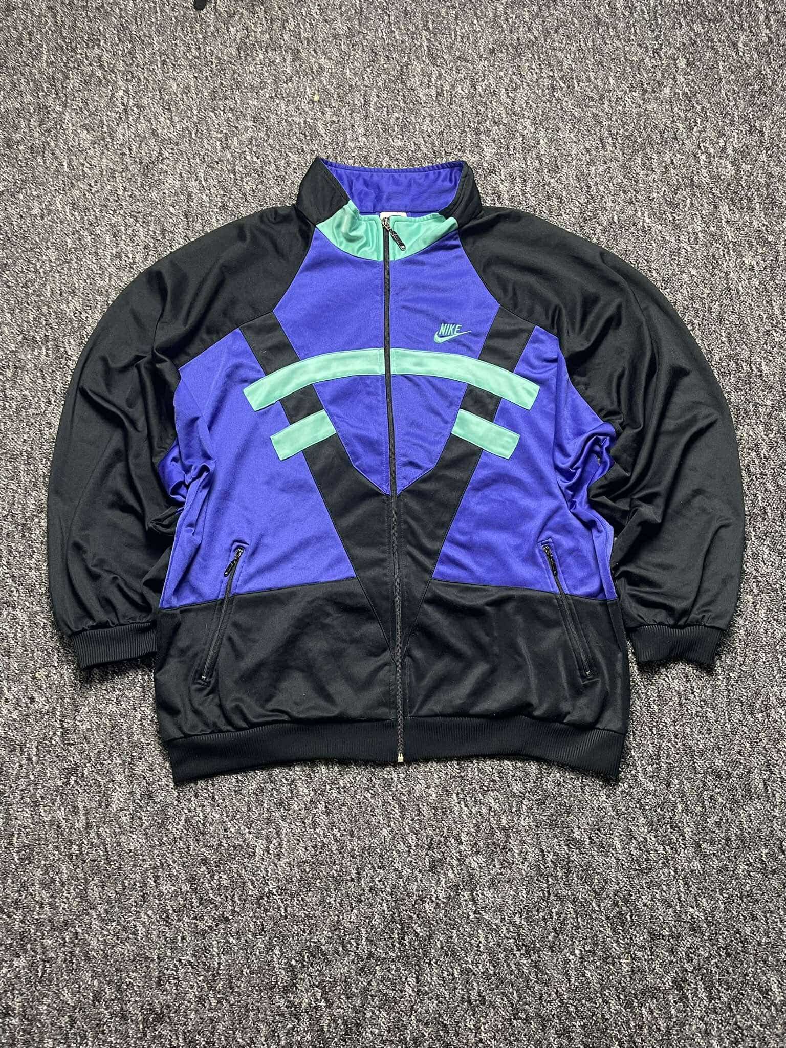 Nike × Vintage Vintage RARE 80' Nike sweatshirt zip swoosh logo y2k old XL Size US XL / EU 56 / 4 - 1 Thumbnail
