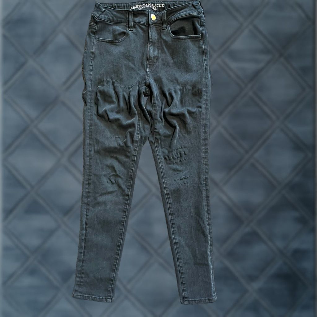 American Eagle Outfitters American Eagle Black 360 Super Stretch Hi-Rise Jegging Pants Size 6 Short Women Size 28" / US 6 / IT 42 - 1 Thumbnail