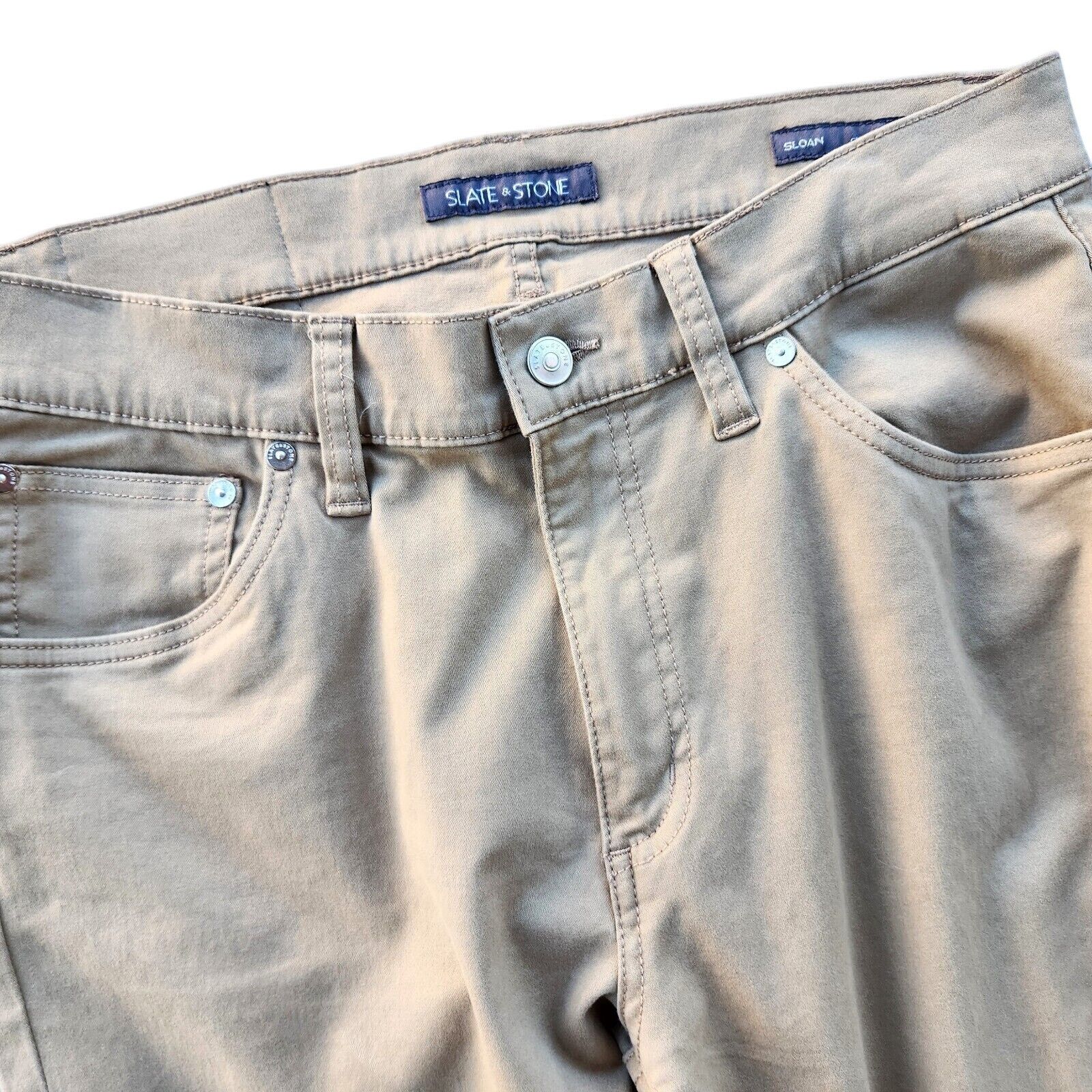 Slate & Stone Slate And Stone Men's Tan Denim Sloan Casual Jeans W31 L32 Size US 31 - 2 Thumbnail