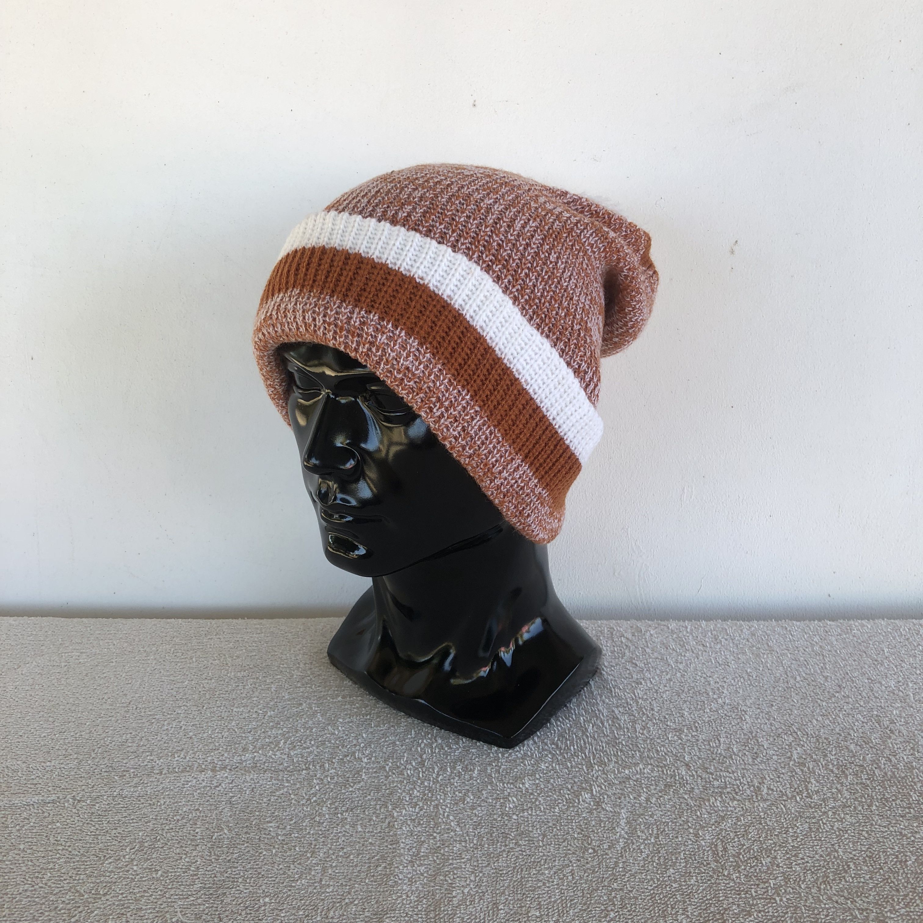 Japanese Brand Vintage 90s Unknown Knit Beanie Snow Caps Hats Size ONE SIZE - 1 Thumbnail
