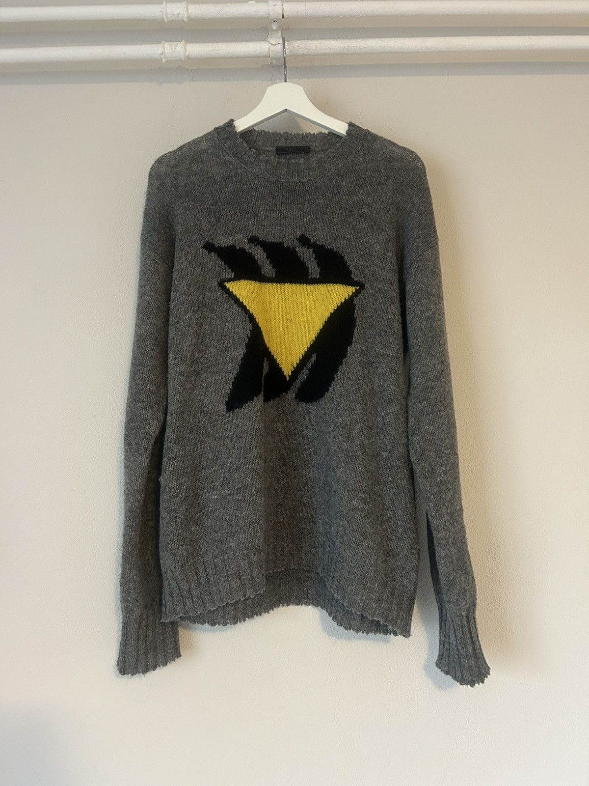 Prada AW2018 Grey Banana Wool Knit Sweater Size US M / EU 48-50 / 2 - 1 Thumbnail