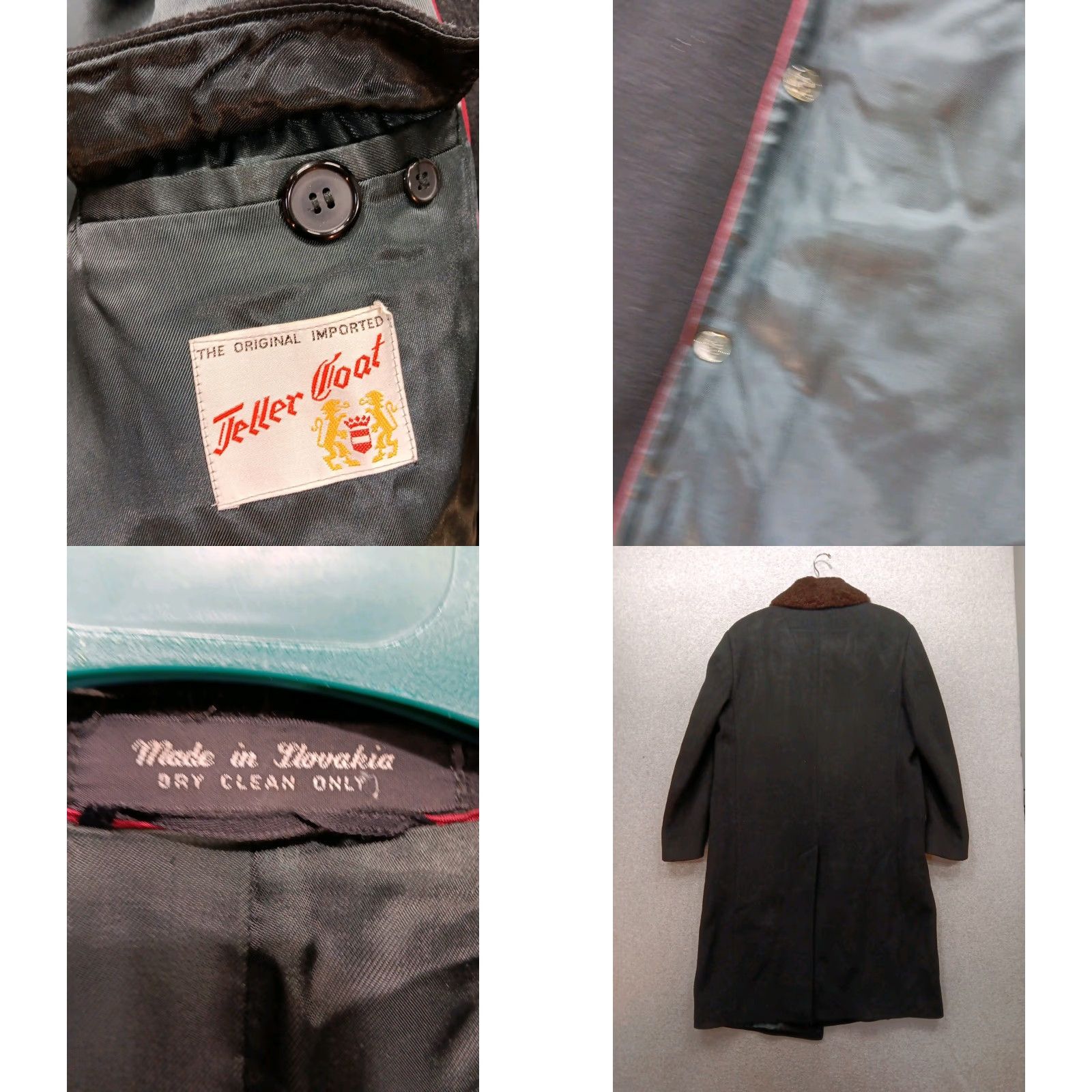 ELLERY VTG Teller Coat Black Wool 48" Chest L Regular Size Adults Mens Womens 70s 80s Faux Fur Collar Original Tailored Coat Size L / US 10 / IT 46 - 8 Thumbnail