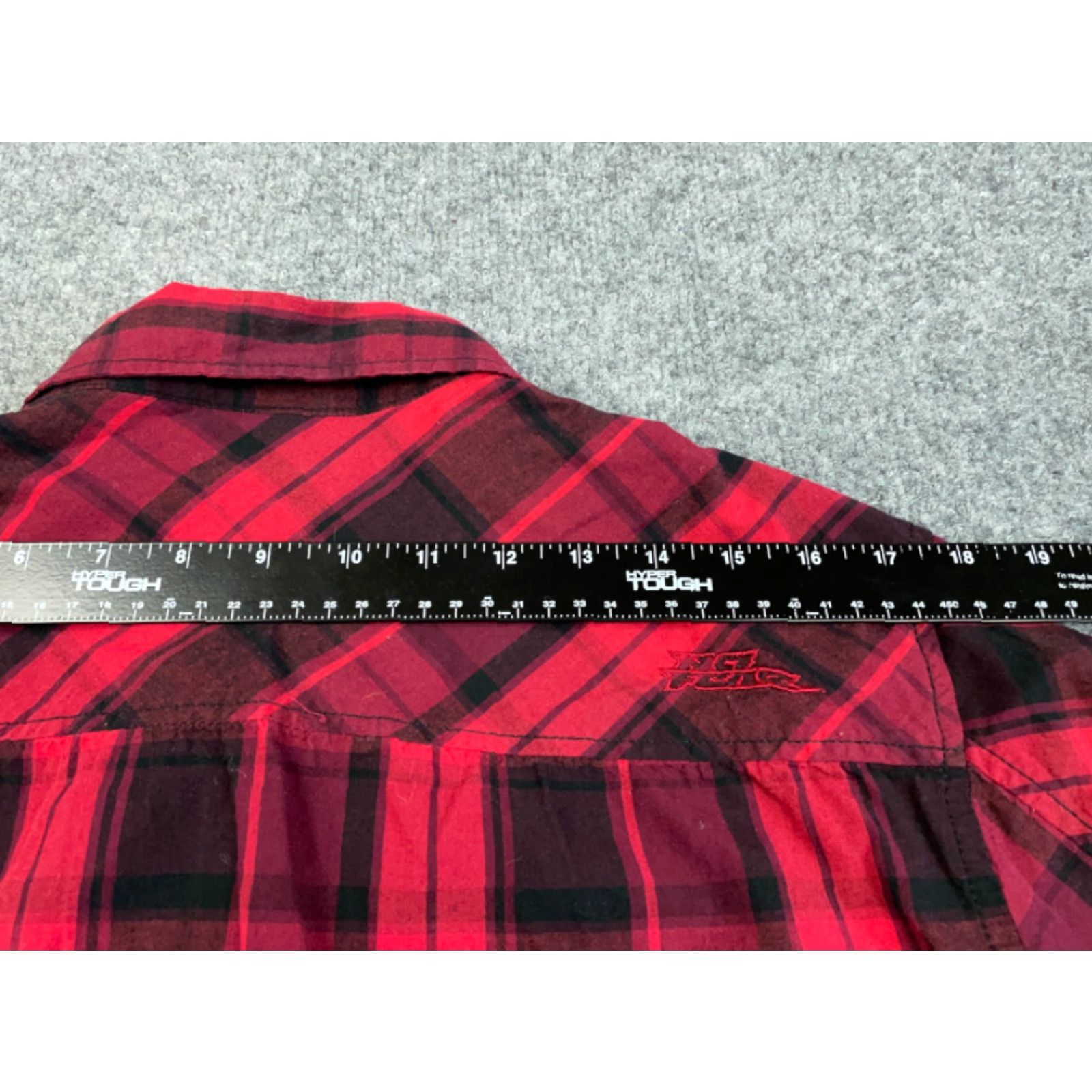 No Fear No Fear Red Black Plaid Lightweight Shirt Adult Medium Skater Punk Grunge Work Size US M / EU 48-50 / 2 - 4 Thumbnail
