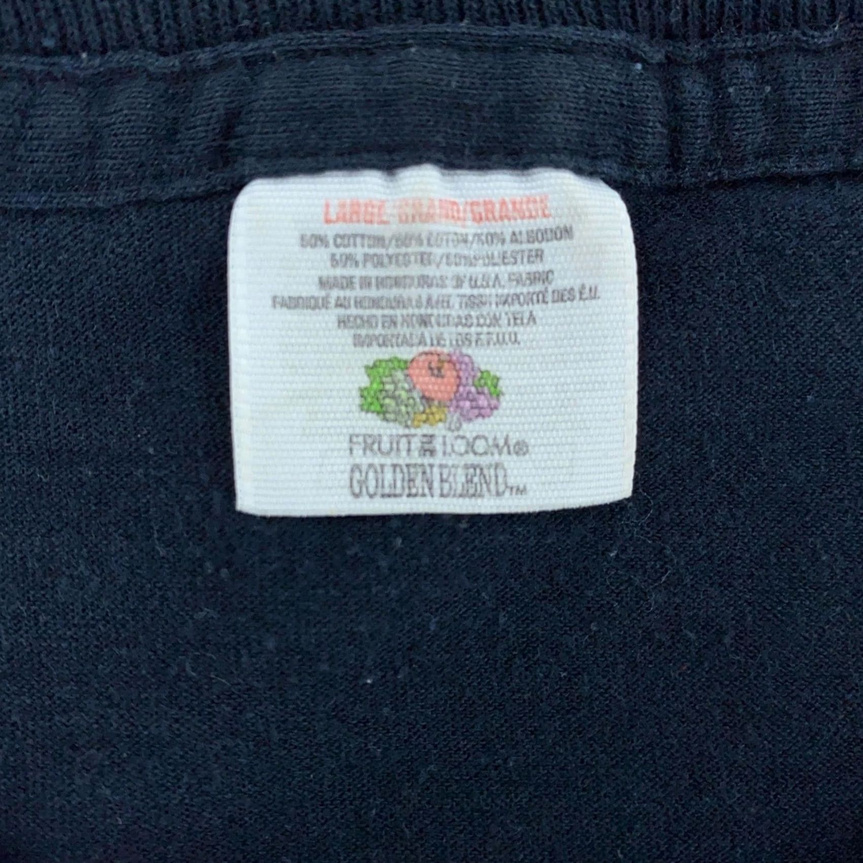 Fruit Of The Loom VINTAGE Fruit of the Loom Pocket Shirt Mens M Black Crew Neck Short Sleeve Cotton Blend Tee Size US M / EU 48-50 / 2 - 7 Thumbnail