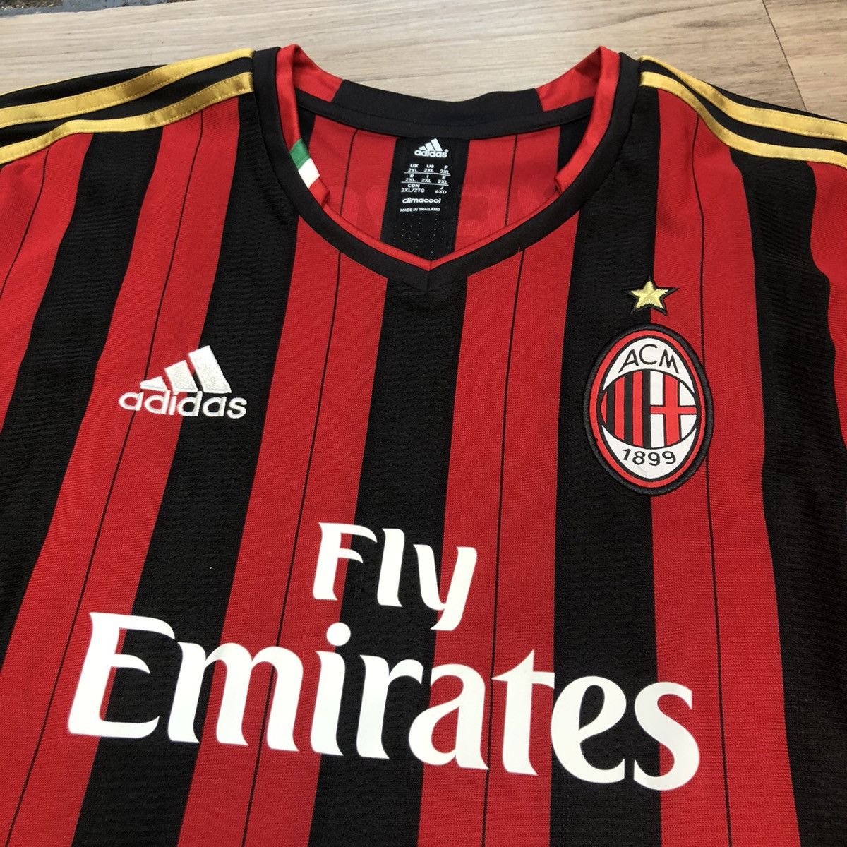 Ac Milan 13/14 Longsleeves home shirt #22 Kaka