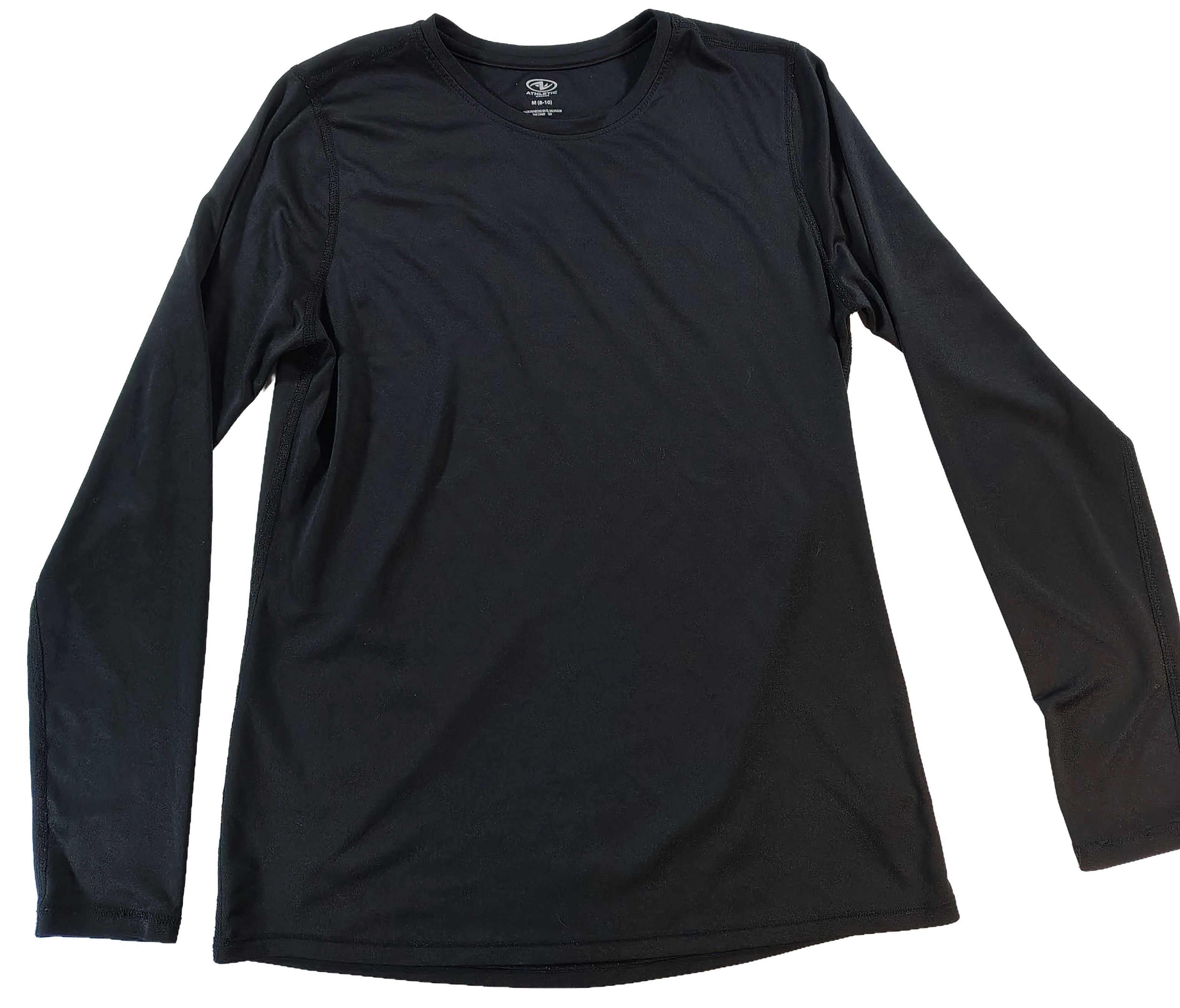 Athletic Works Women's Medium Long Sleeve Plain Black Athletic Works Shirt Size M / US 6-8 / IT 42-44 - 1 Thumbnail