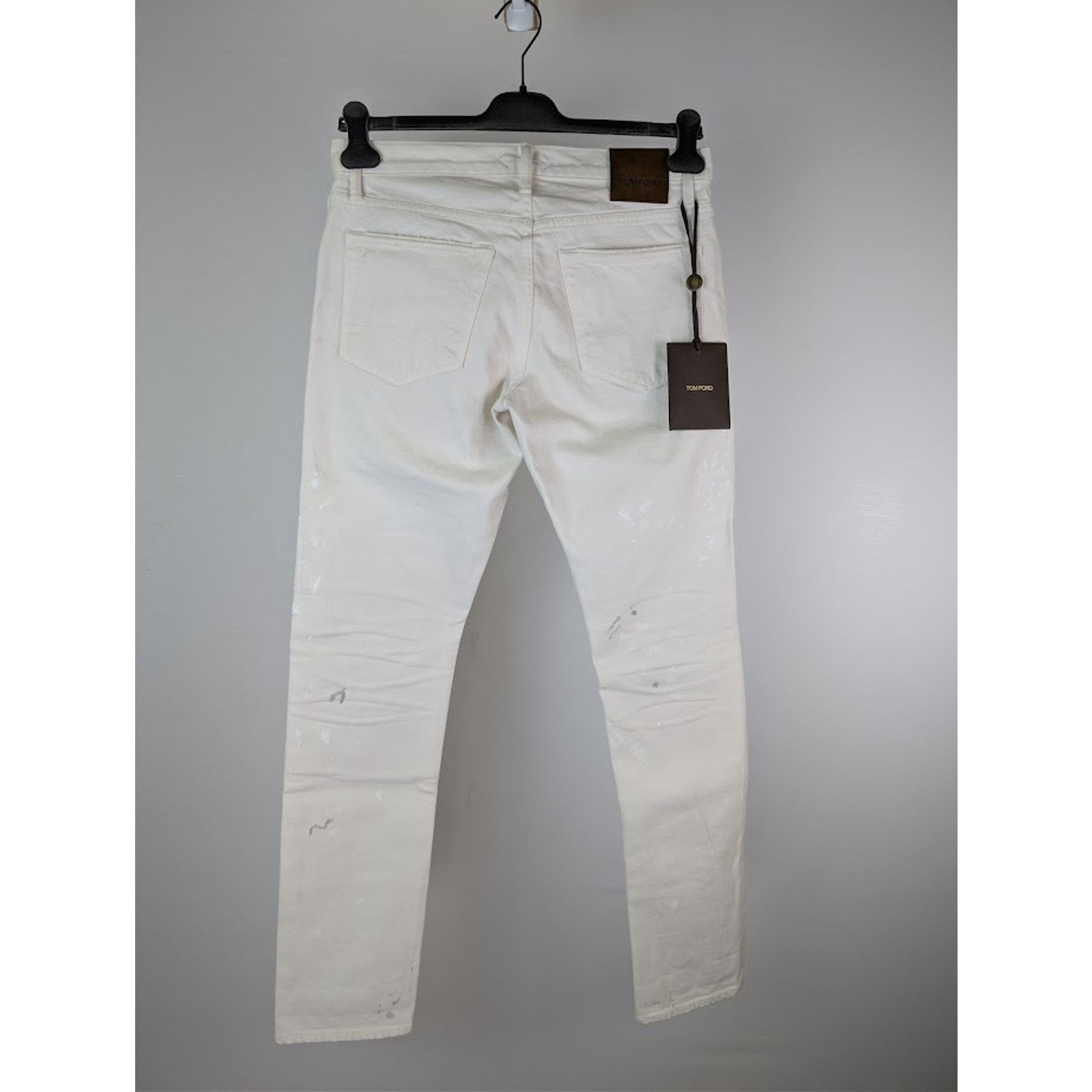 Tom Ford o1rshd1 Denim Slim Jeans in Aged Gum White Size US 36 / EU 52 - 18 Thumbnail