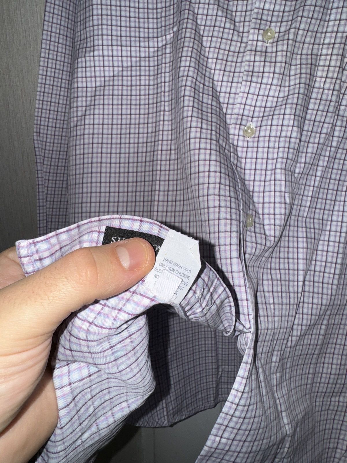 Designer × Japanese Brand × Vintage Xacus Button Shirt Madi Italy Men’s XLarge Check Collar Size US XL / EU 56 / 4 - 10 Thumbnail