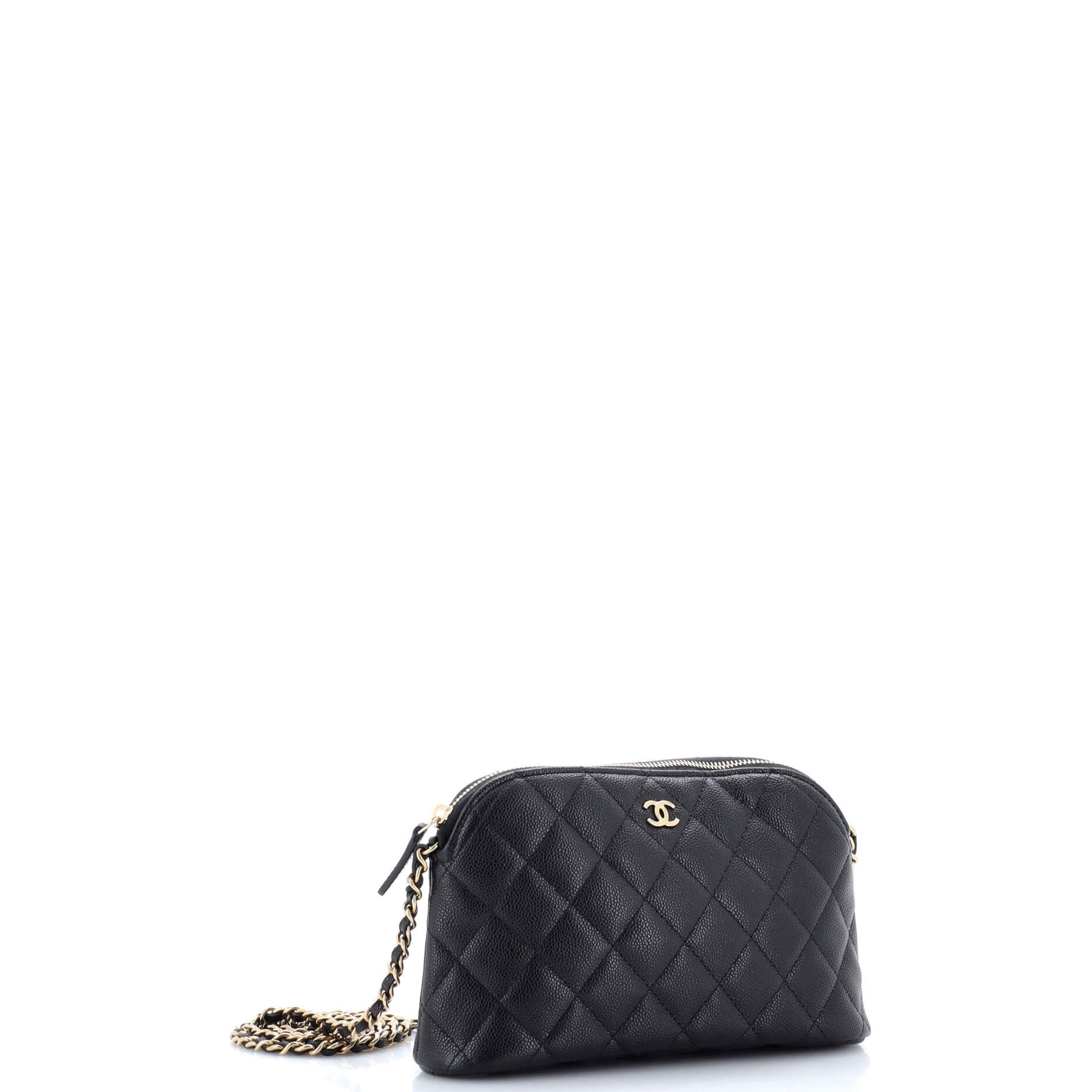 Chanel CC Dome Zip Clutch with Chain Quilted Caviar Small Size ONE SIZE - 1 Thumbnail