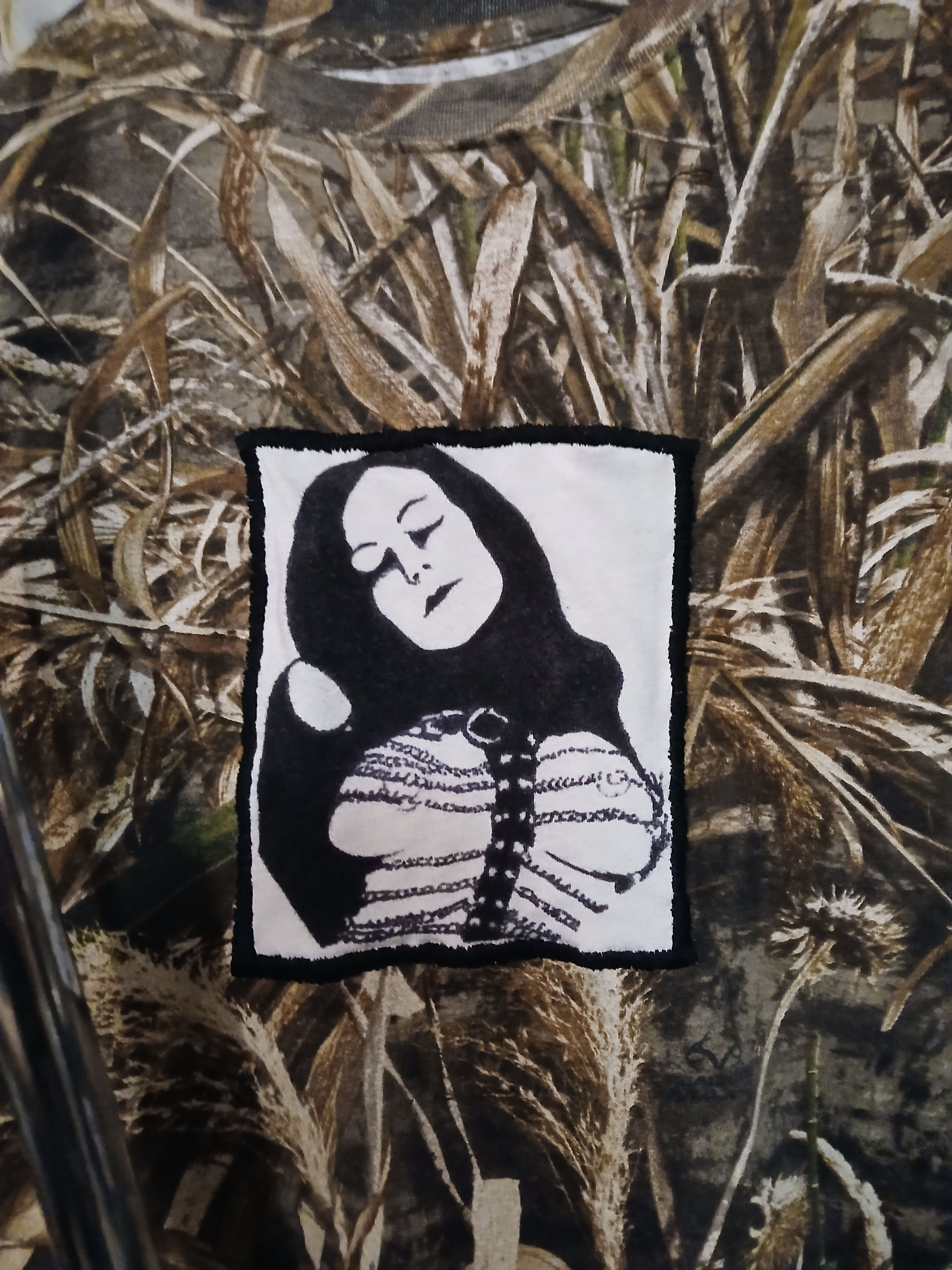 Handmade Made to Order Chained Lady Handmade Patch and Handsewed. Size US L / EU 52-54 / 3 - 2 Thumbnail