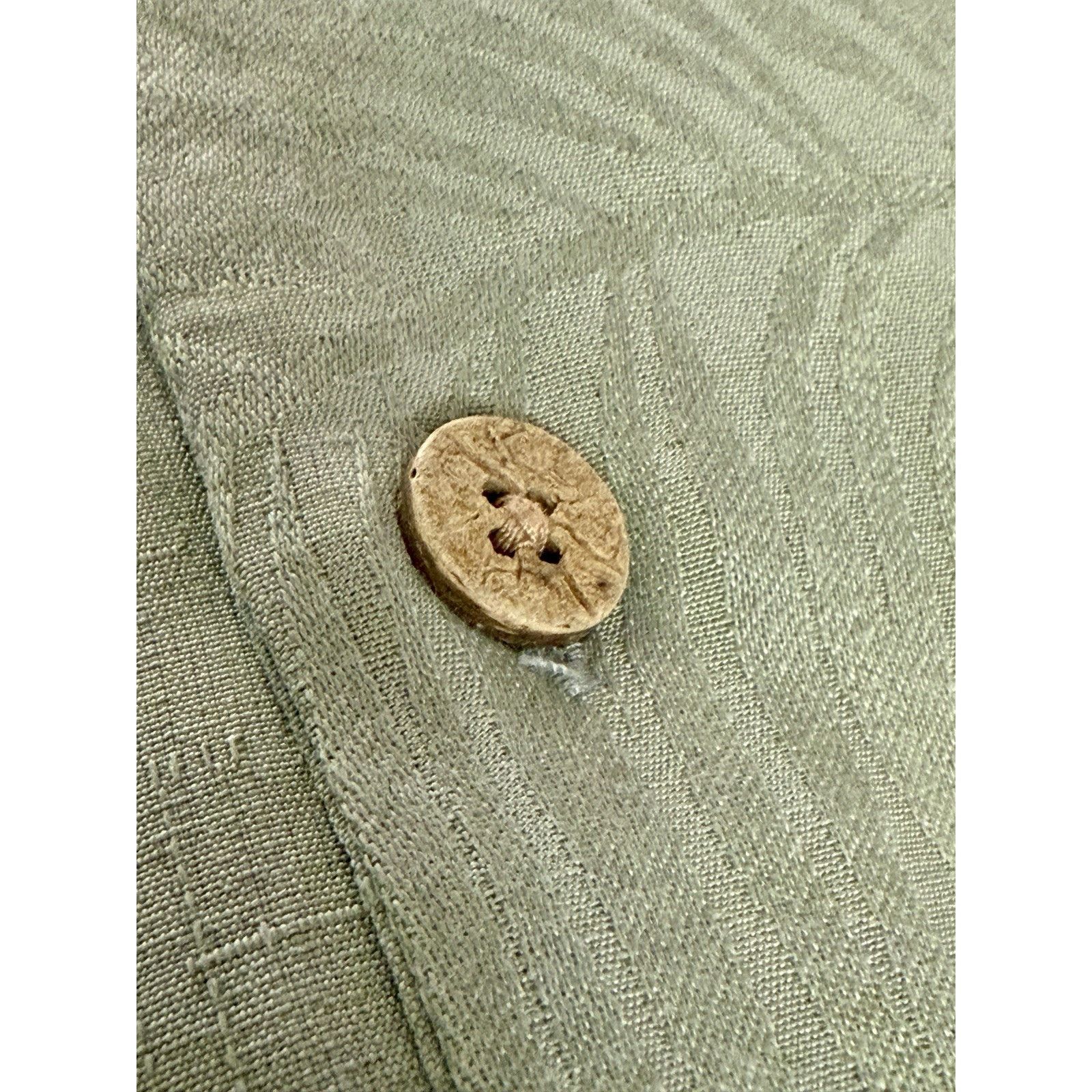 Other Jamaica Jaxx Men's Light Green Silk Button Down SS Shirt Size US L / EU 52-54 / 3 - 6 Thumbnail