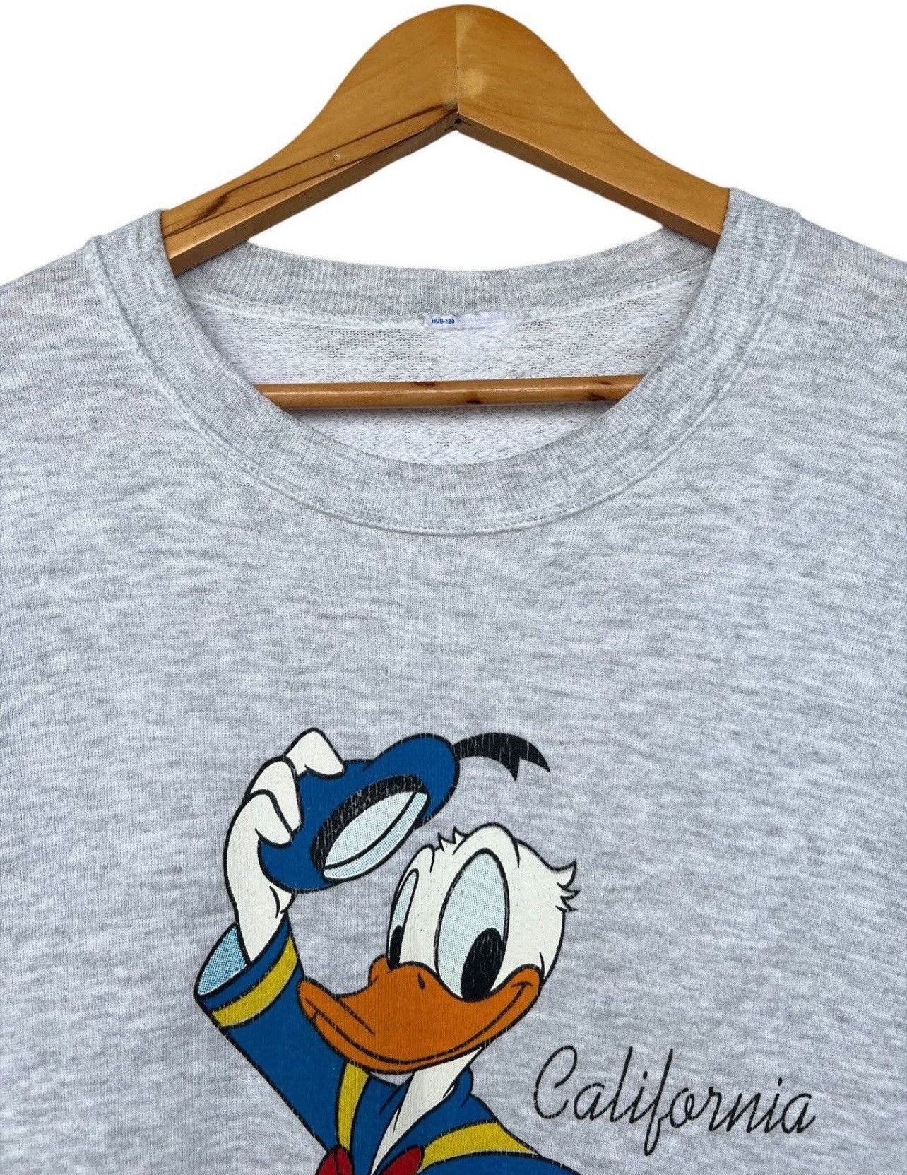 Disney × Vintage × Warner Bros Vintage 90s Donald Duck Crewneck Velva Sheen Sweatshirt Size US M / EU 48-50 / 2 - 5 Thumbnail