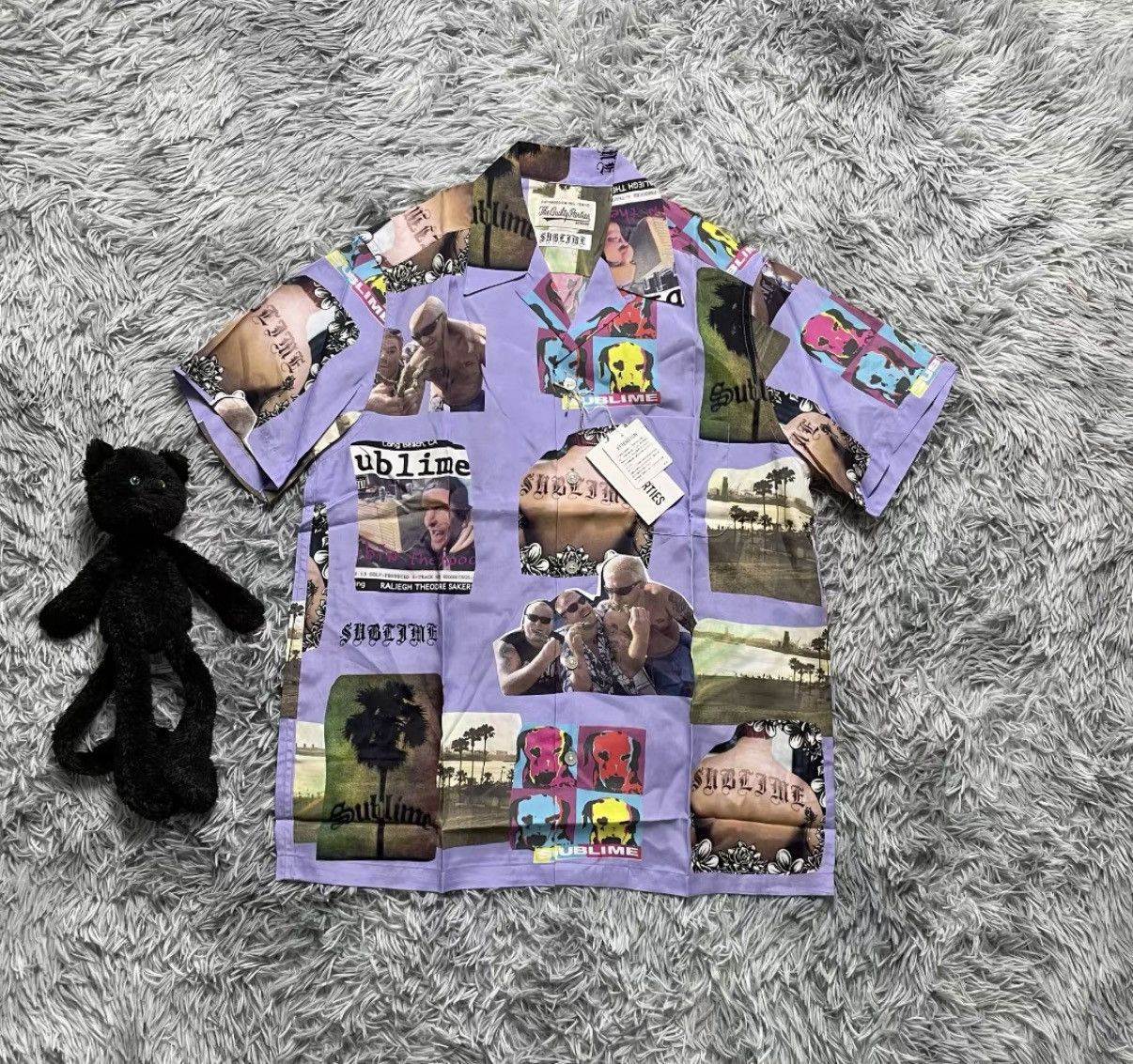Wacko Maria Purple Graphic Print Short Sleeve Button-Up Shirt Size US M / EU 48-50 / 2 - 1 Thumbnail