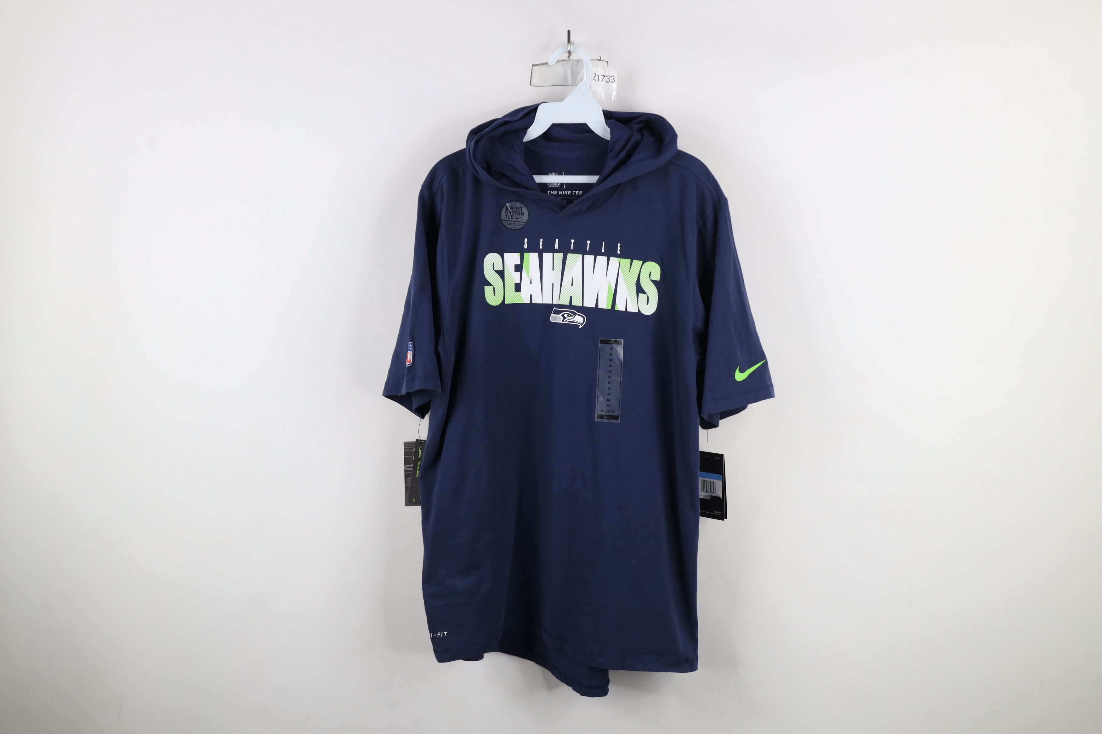 Nike × Vintage New Nike On Field Seahawks Football Hoodie Hooded T-Shirt Size US M / EU 48-50 / 2 - 1 Thumbnail