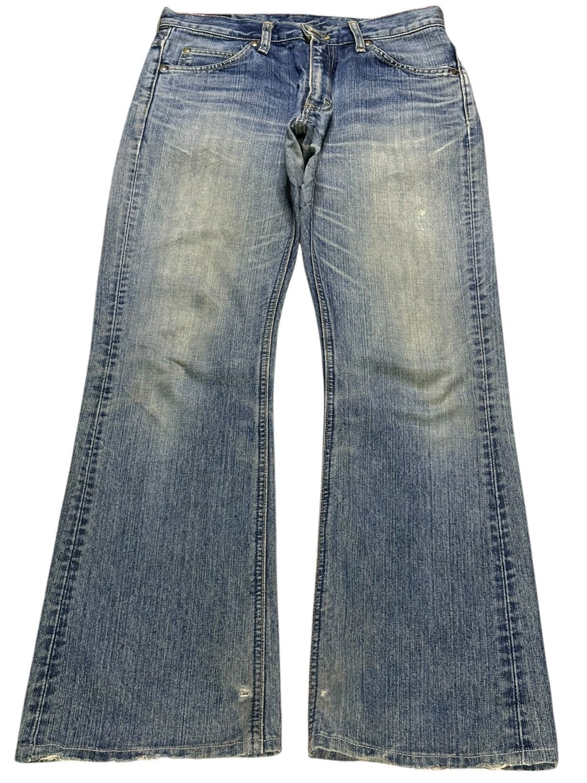 Japanese Brand × Lee Vintage Lee Sick Mud Wash Distressed Bootcut Flare Jeans Size US 29 - 1 Thumbnail