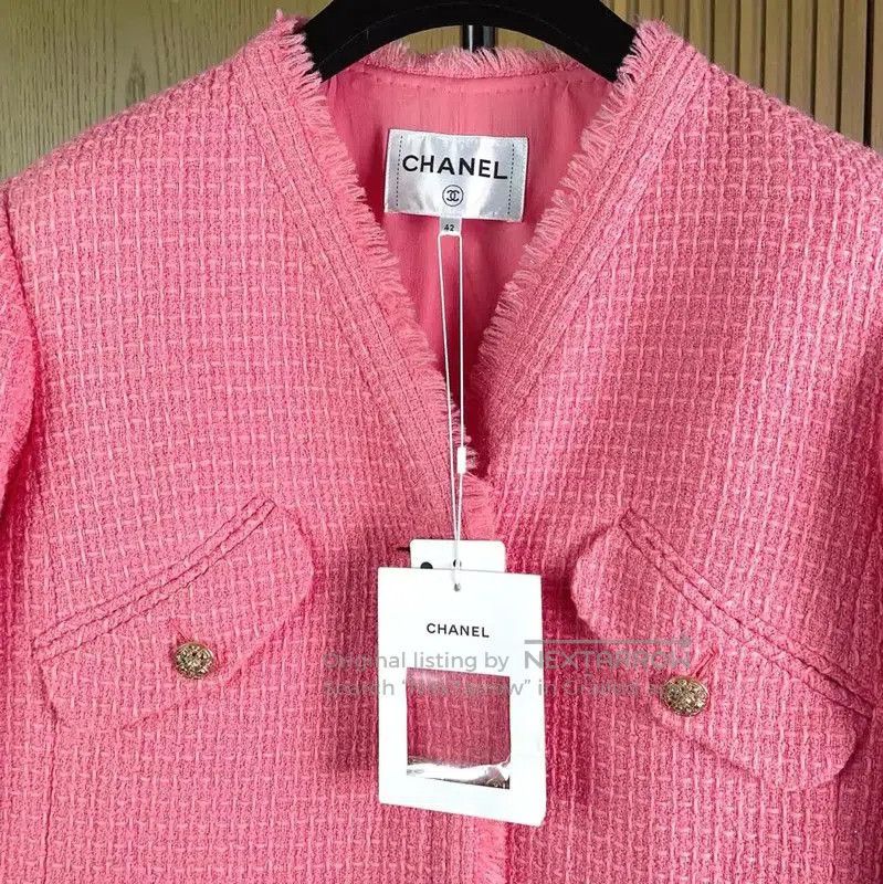 Chanel Chanel Pink Wool Blend Women’s Jacket . Size L / US 10 / IT 46 - 6 Thumbnail