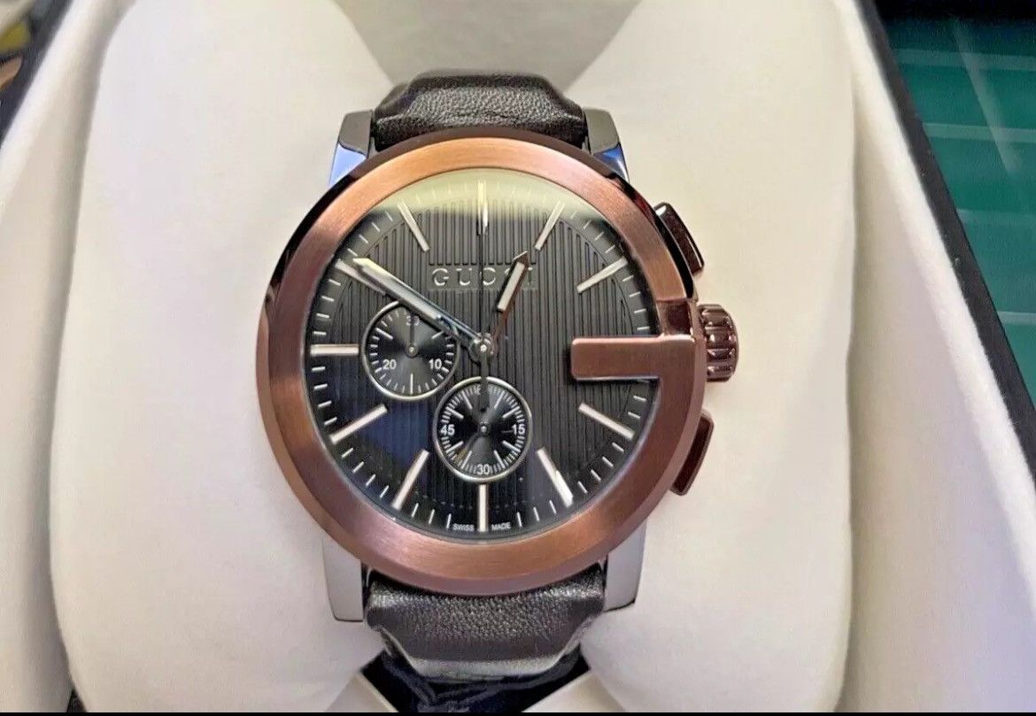 Gucci G Chrono Ya101202 Quartz Vintage Men's Watch in Brown