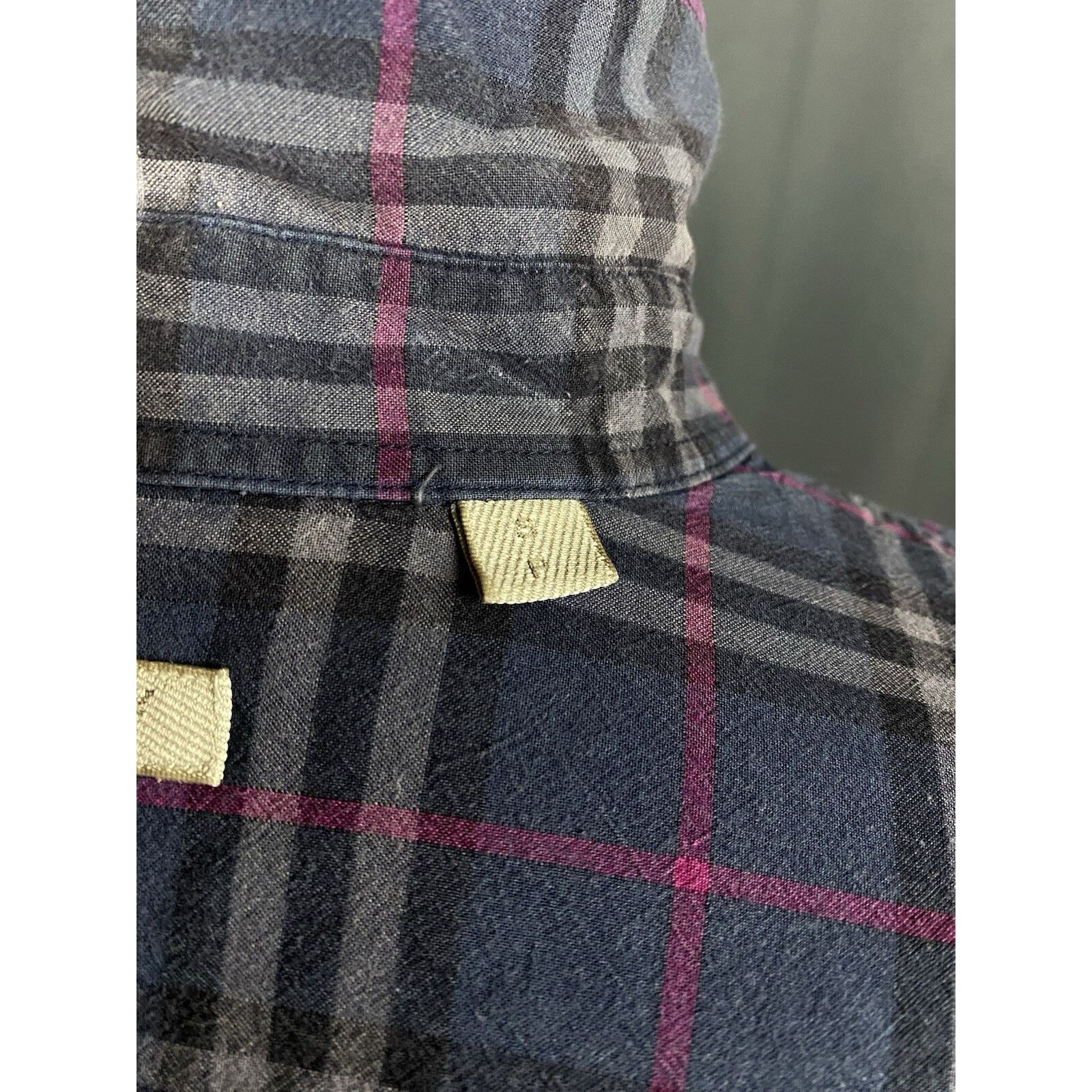 Burberry Burberry Nova Check Men's Blue Purple Checked Longsleeve Shi Size US S / EU 44-46 / 1 - 10 Thumbnail