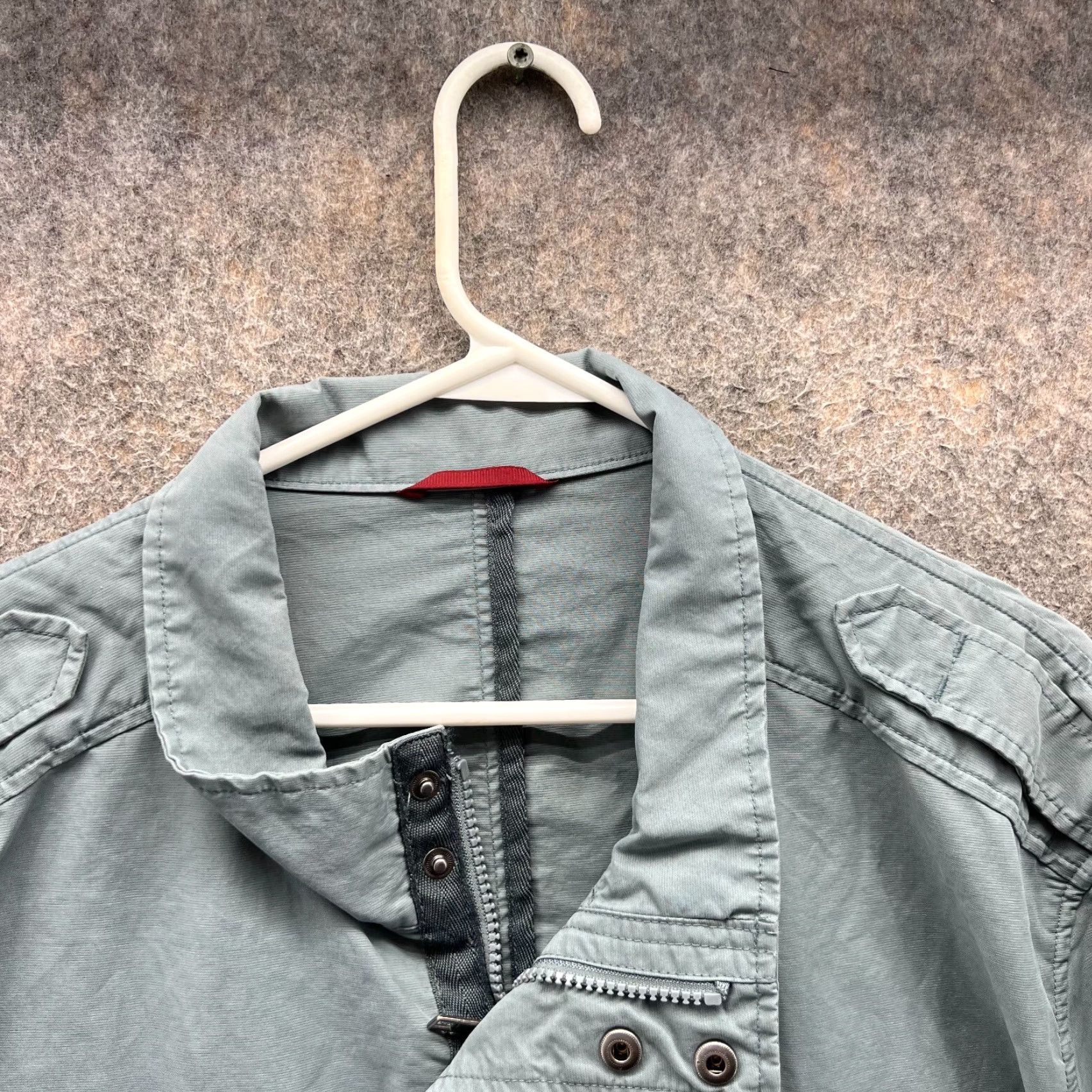 UNTUCKit UNTUCKit Jacket 3XL Light Blue Full Zip Military Vintage Cotton Button-Down Collar Mens Coat Winter Spring Fall Holiday Formal Workwear Casual Outdoor Size US XXL / EU 58 / 5 - 5 Thumbnail