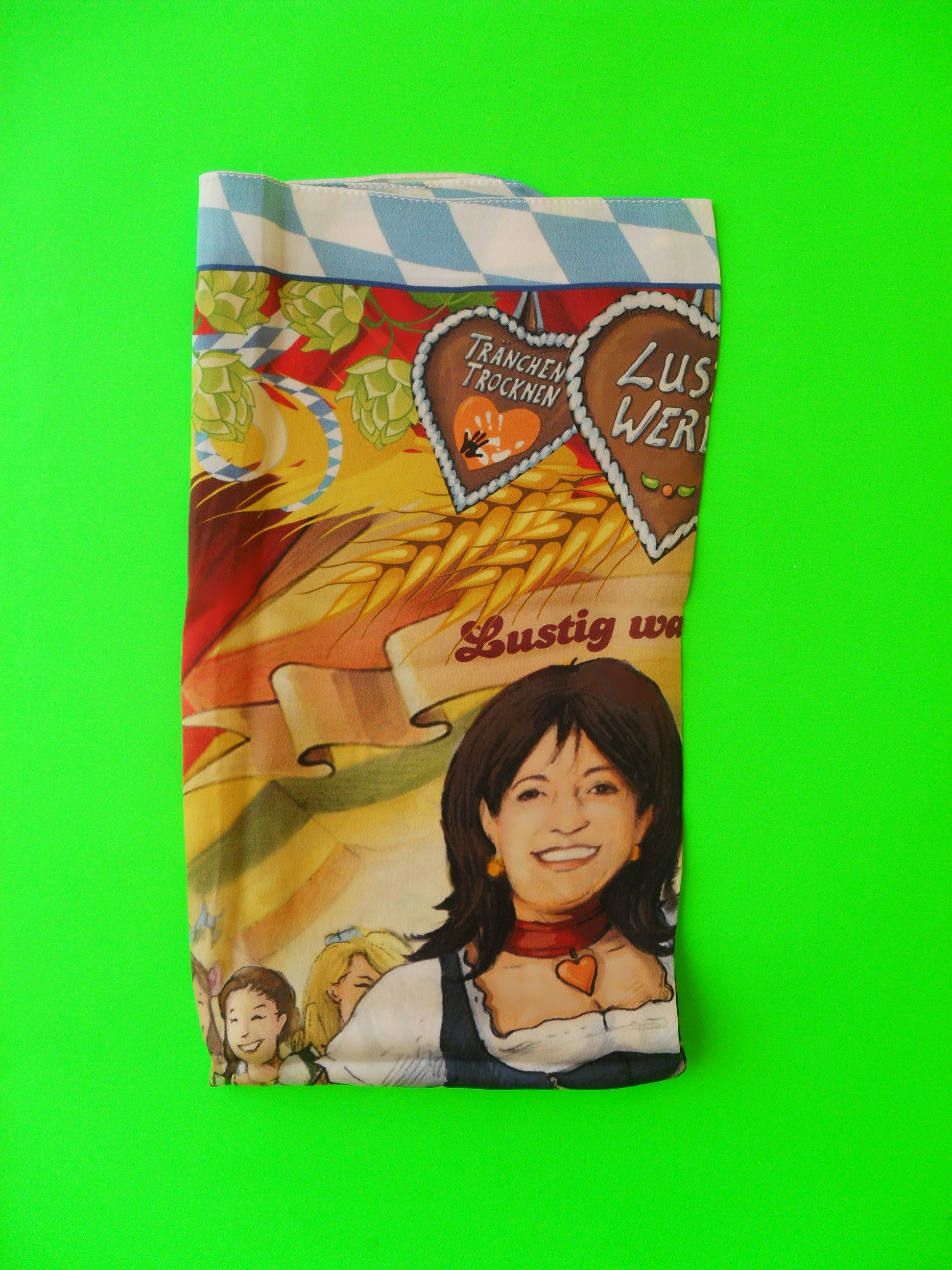 Other Vintage 100% Silk Scarf with an 'Oktoberfest' theme. Size ONE SIZE - 3 Thumbnail