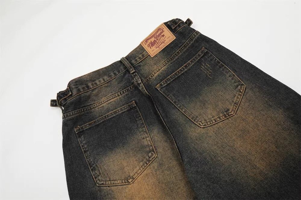 Japanese Brand × Jean Men's oversize distressed straight-leg loose washed jeans Size US 32 / EU 48 - 5 Thumbnail