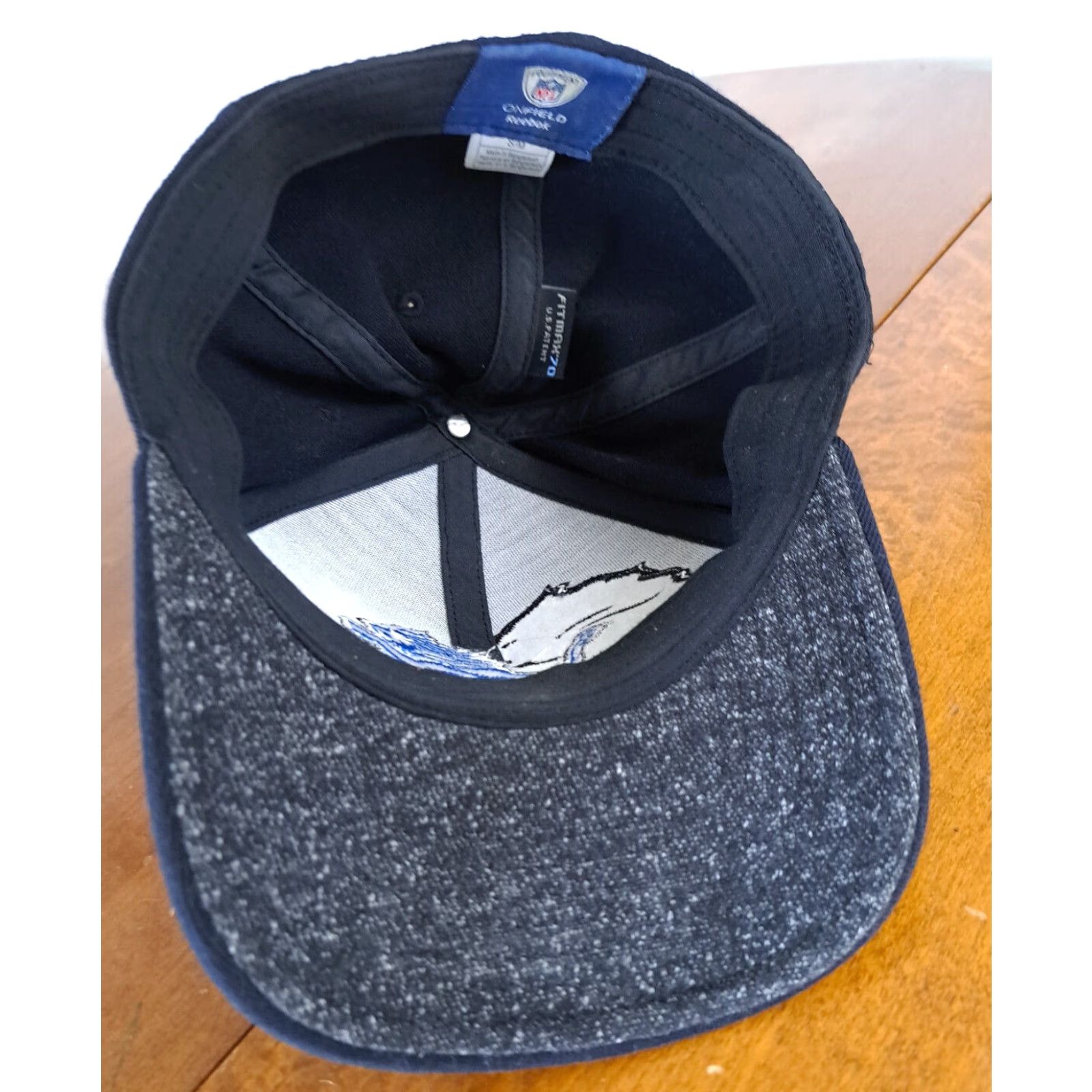 Reebok VINTAGE? (No) Detroit Lions Reebok Hat Fitted Small/medium Black Baseball Cap Men M Black Sports Cap Reebok Hat Mens Football Size ONE SIZE - 2 Thumbnail