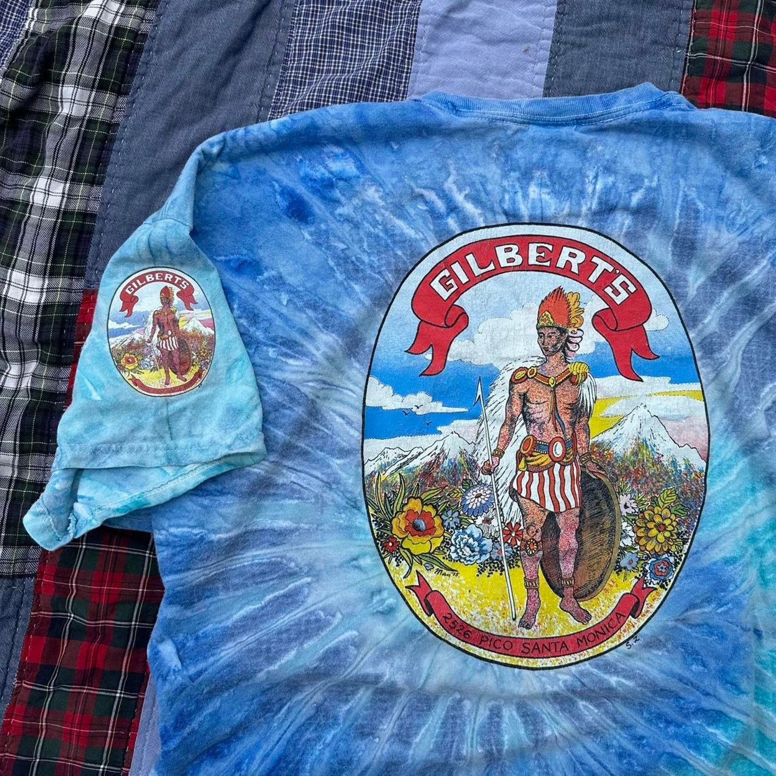 Vintage Tie Dye Gilbert’s El Indio Santa Monica Graphic Shirt Size US XXL / EU 58 / 5 - 5 Thumbnail