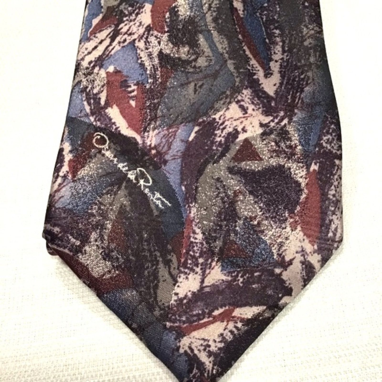 Oscar De La Renta Oscar de la Renta Studio Vtg Signature Tie Size ONE SIZE - 2 Thumbnail