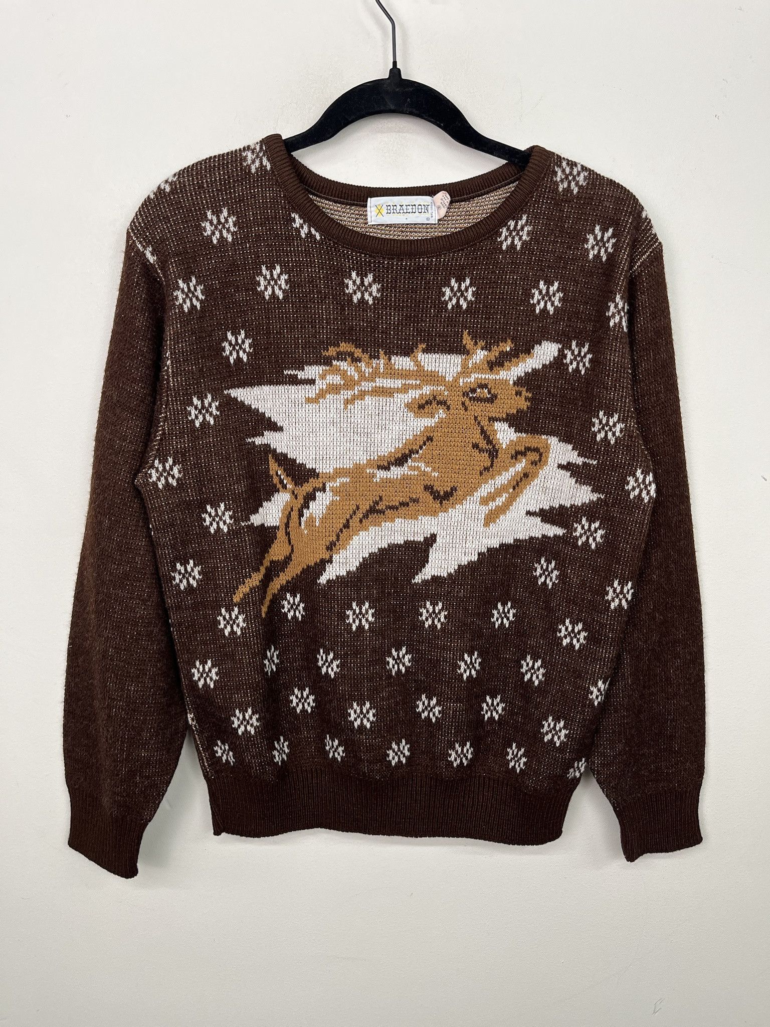 Vintage Vintage 80s Braedon Deer Sweater 100% Acrylic Knit Sweater Size S Size US S / EU 44-46 / 1 - 1 Thumbnail