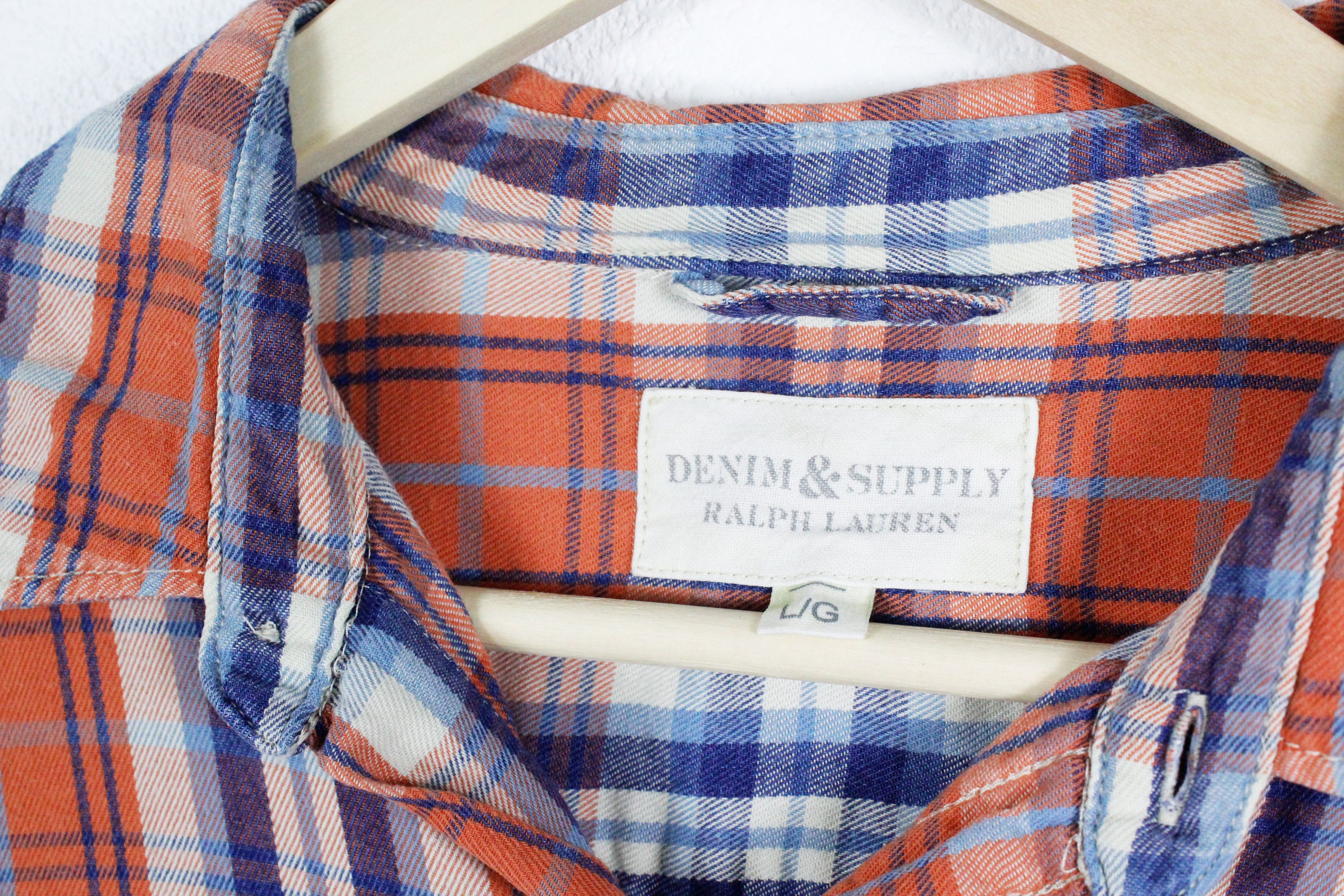 Polo Ralph Lauren Denim Supply Ralph Lauren Plaid Check Flannel Shirt Size US L / EU 52-54 / 3 - 4 Thumbnail