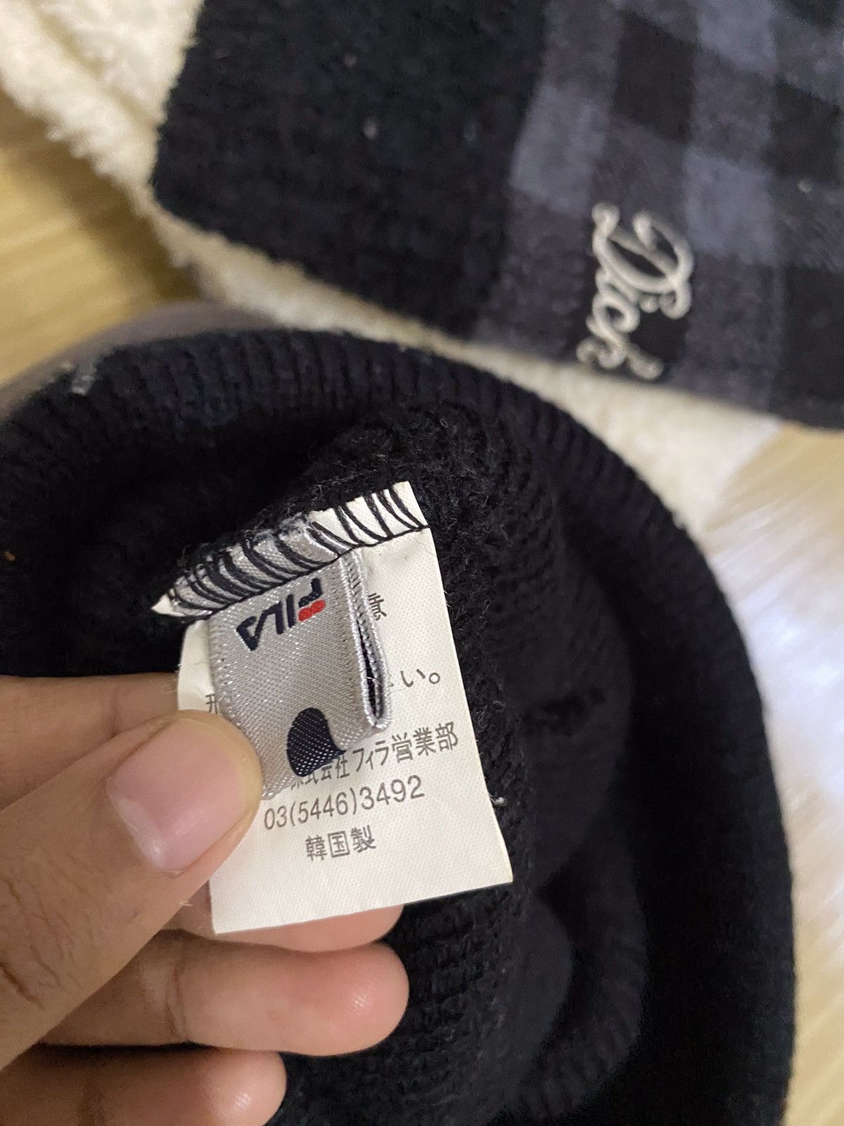 Fila × Vintage Vintage Fila Small Logo Beanie Hat Size ONE SIZE - 5 Thumbnail