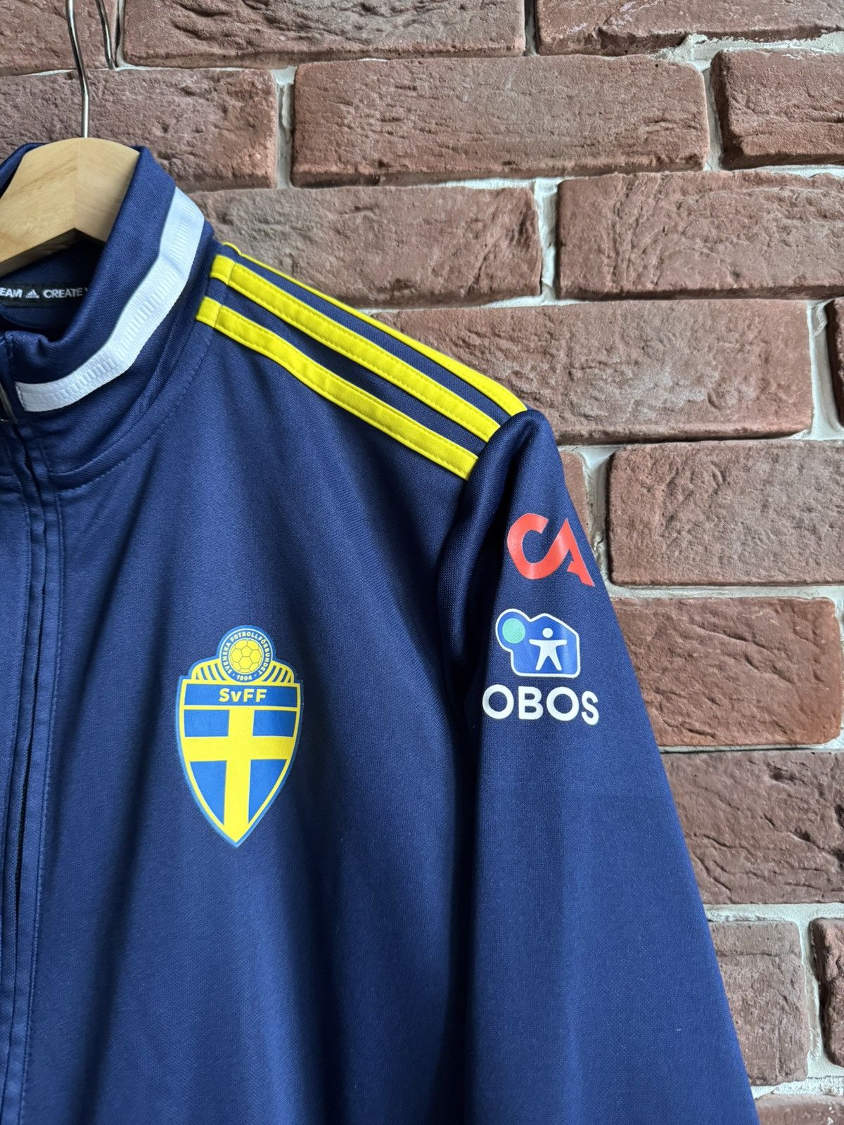 Adidas 2022 Adidas Sweden Team M Navy Jacket Soccer Kit Long Size US L / EU 52-54 / 3 - 3 Thumbnail