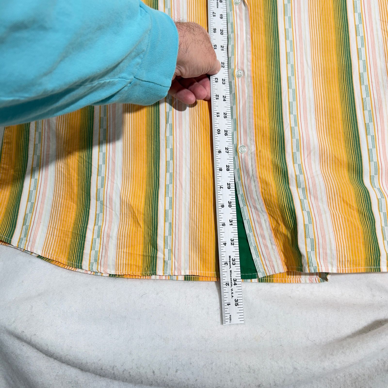 Akademiks Akademiks Button Shirt Mens 3XL Green Yellow Stripe 90s XXXL Size US XXL / EU 58 / 5 - 9 Thumbnail