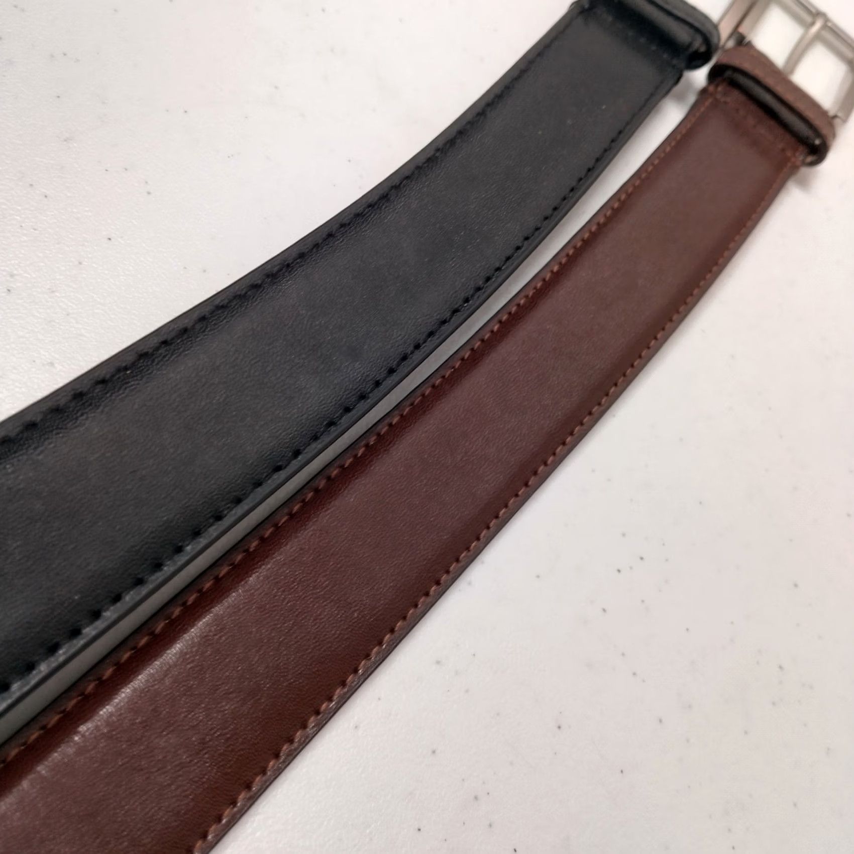 Vintage Mens Belt Pair Size 38 Coated Italian Leather Brown And Black Adjustable 1.25 Size US XXS / EU 40 - 5 Thumbnail