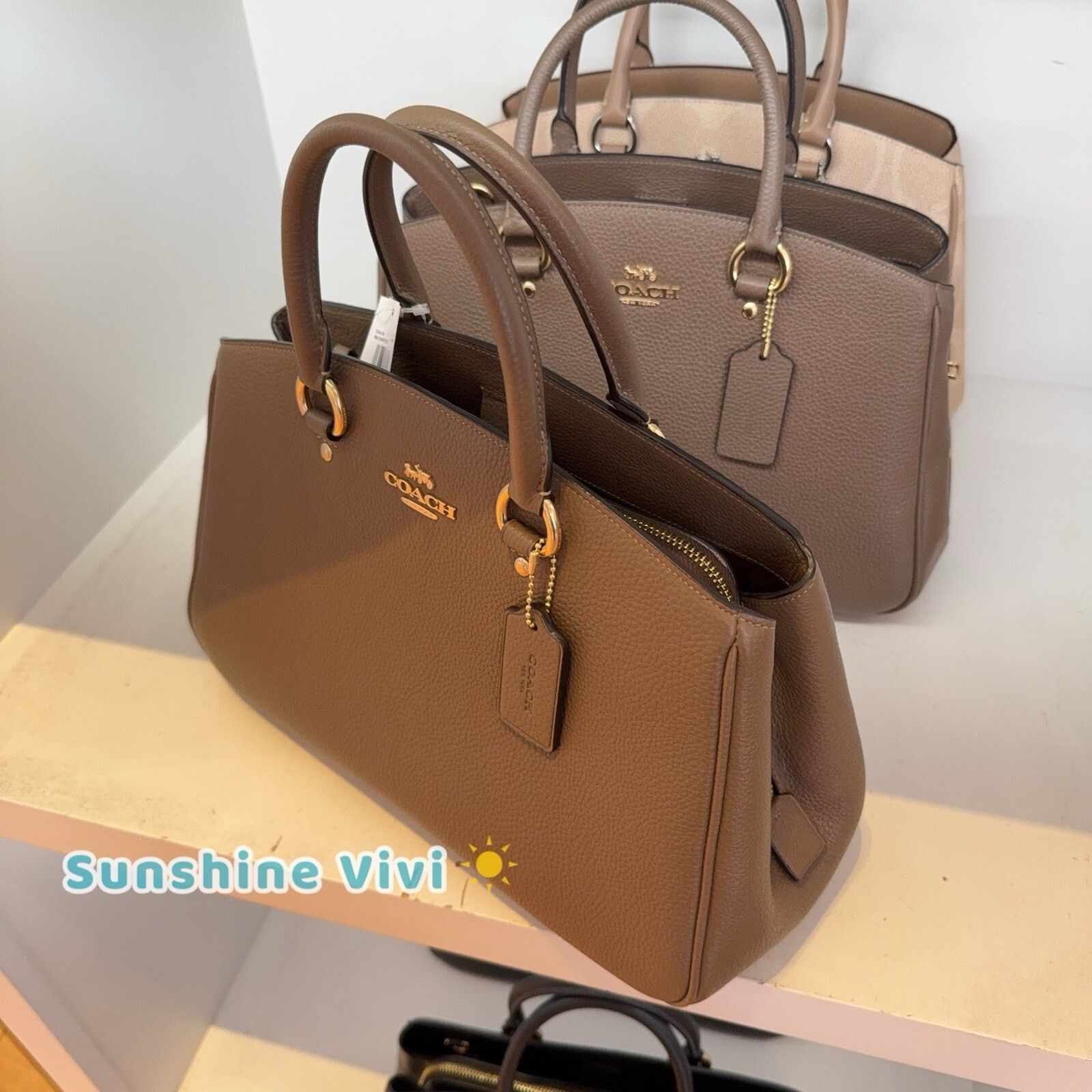 Coach NWT Coach Savannah Leather Carryall Satchel Bag CAL56 Size ONE SIZE - 2 Thumbnail
