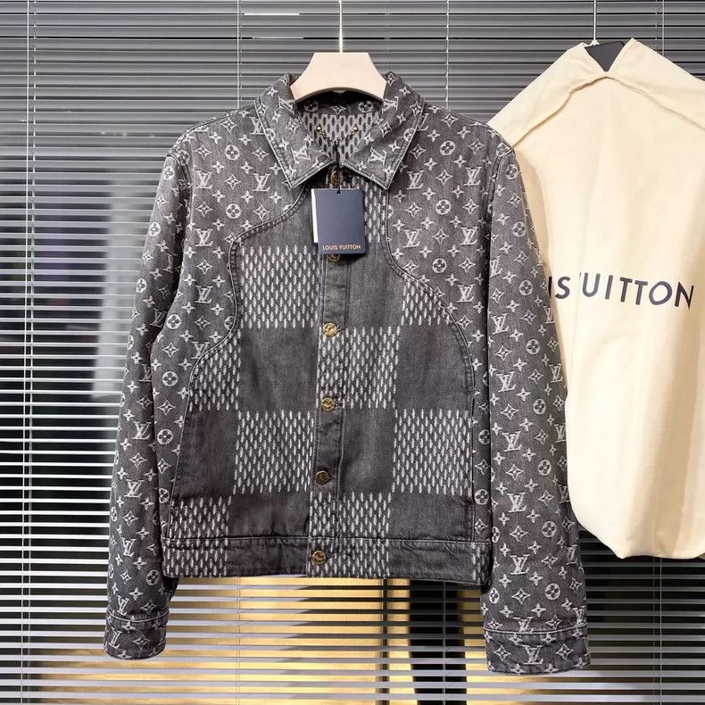 Louis Vuitton LOUIS VUITTON Old flower full print checkerboard denim jack Size US M / EU 48-50 / 2 - 1 Thumbnail