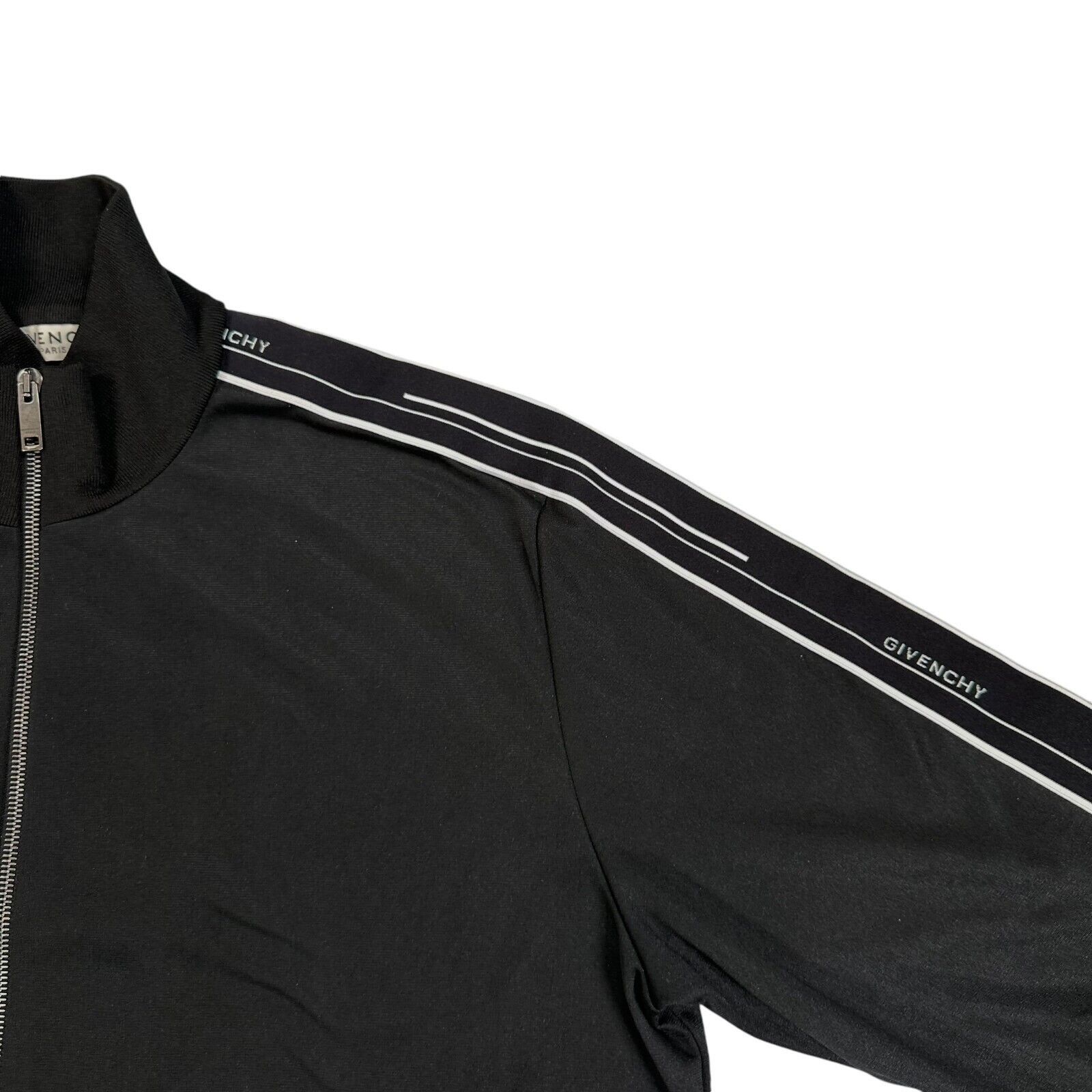 Givenchy Givenchy Size XL Black Track Jacket Taped Subtle Sleeve Logo Size US XL / EU 56 / 4 - 6 Thumbnail
